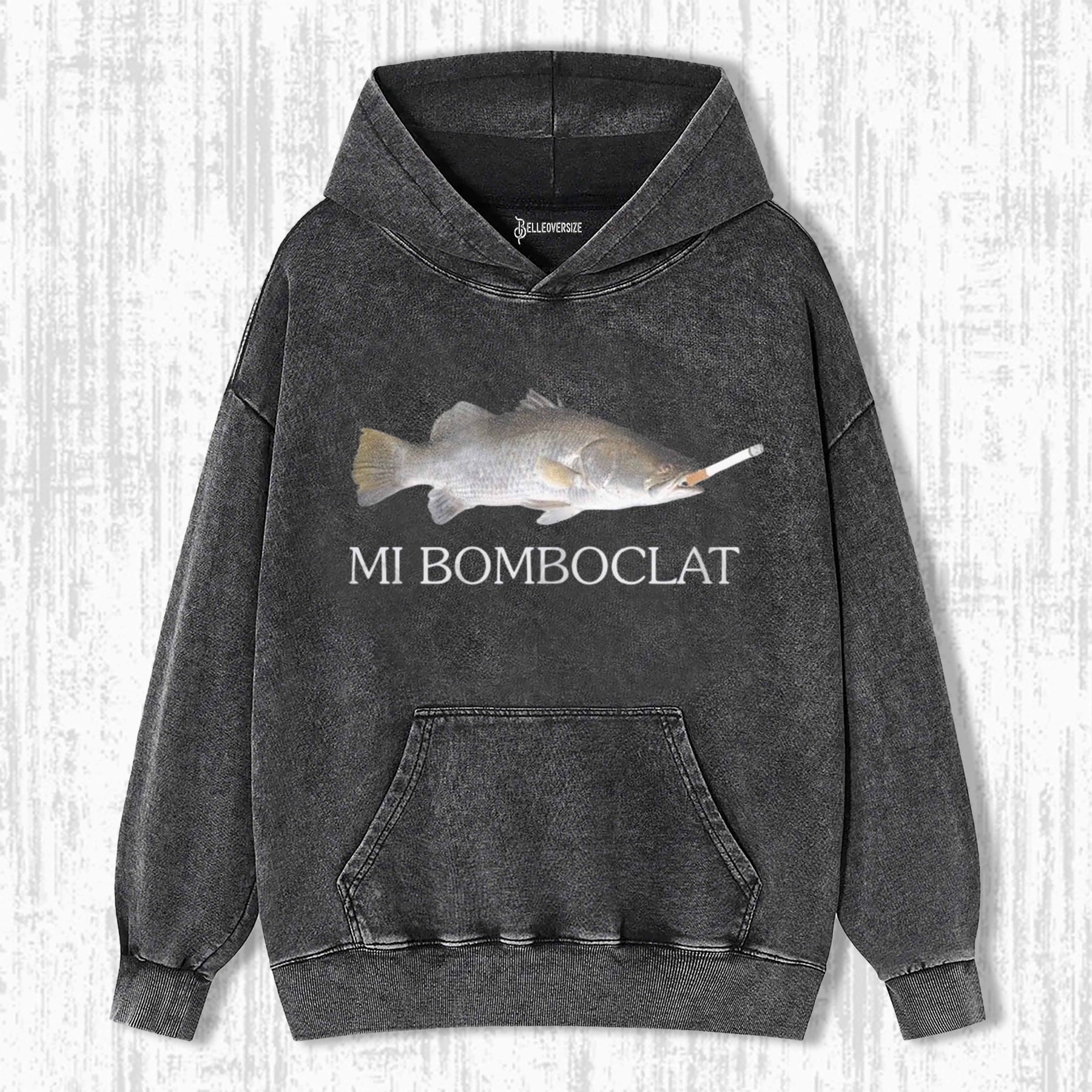 BOMBOCLAT FISH MEME HOODIE