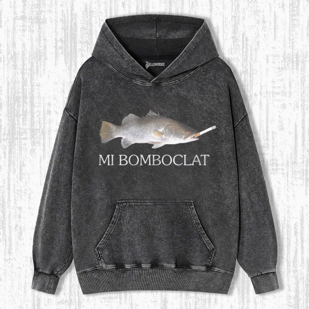 BOMBOCLAT FISH MEME HOODIE 