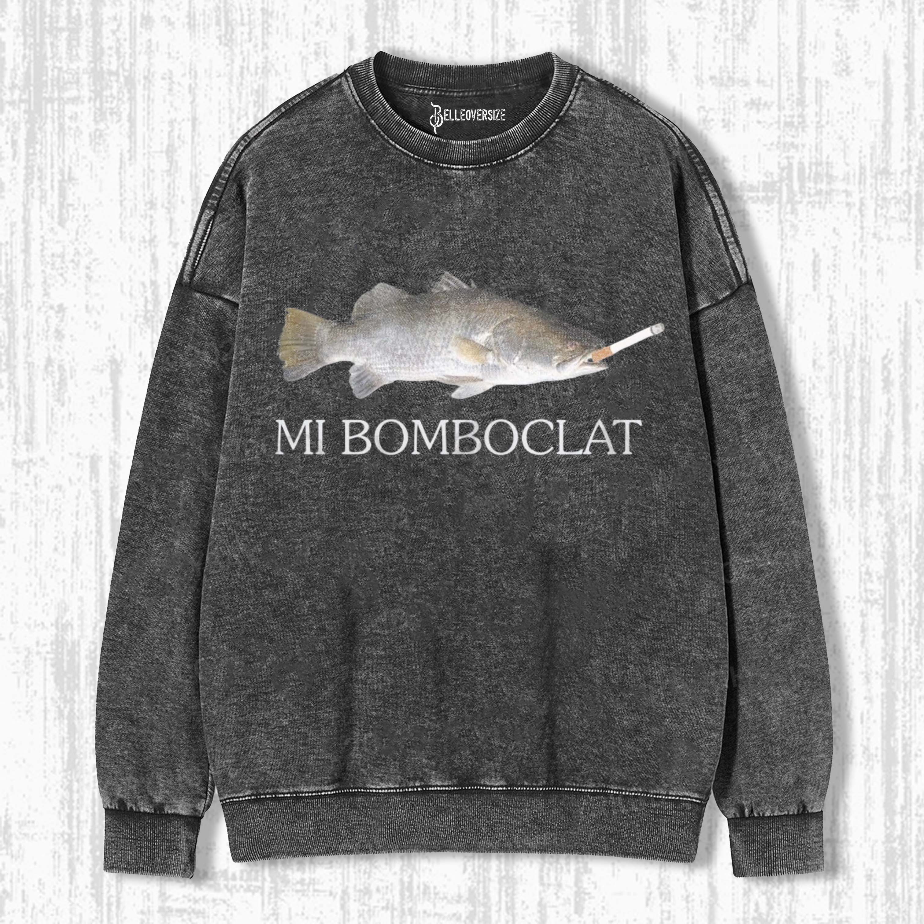 BOMBOCLAT FISH MEME SWEATSHIRTS 