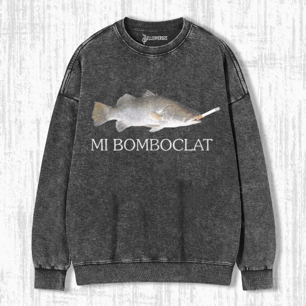 BOMBOCLAT FISH MEME SWEATSHIRTS 