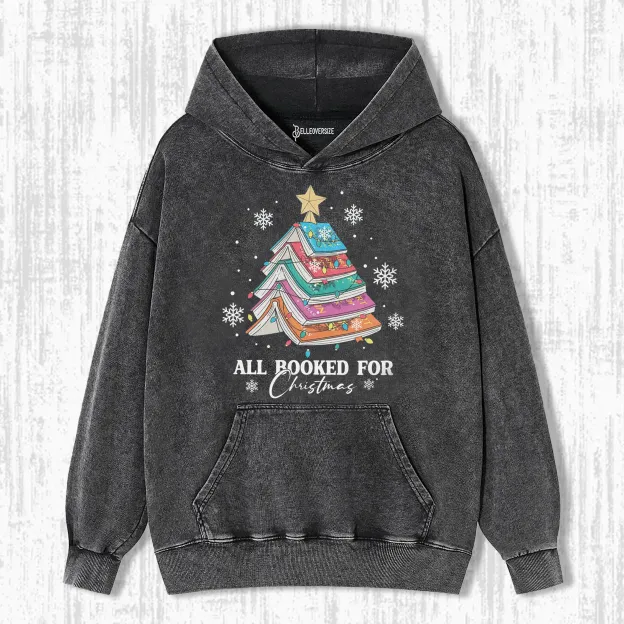 BOOKS CHRISTMAS TREES HOODIE