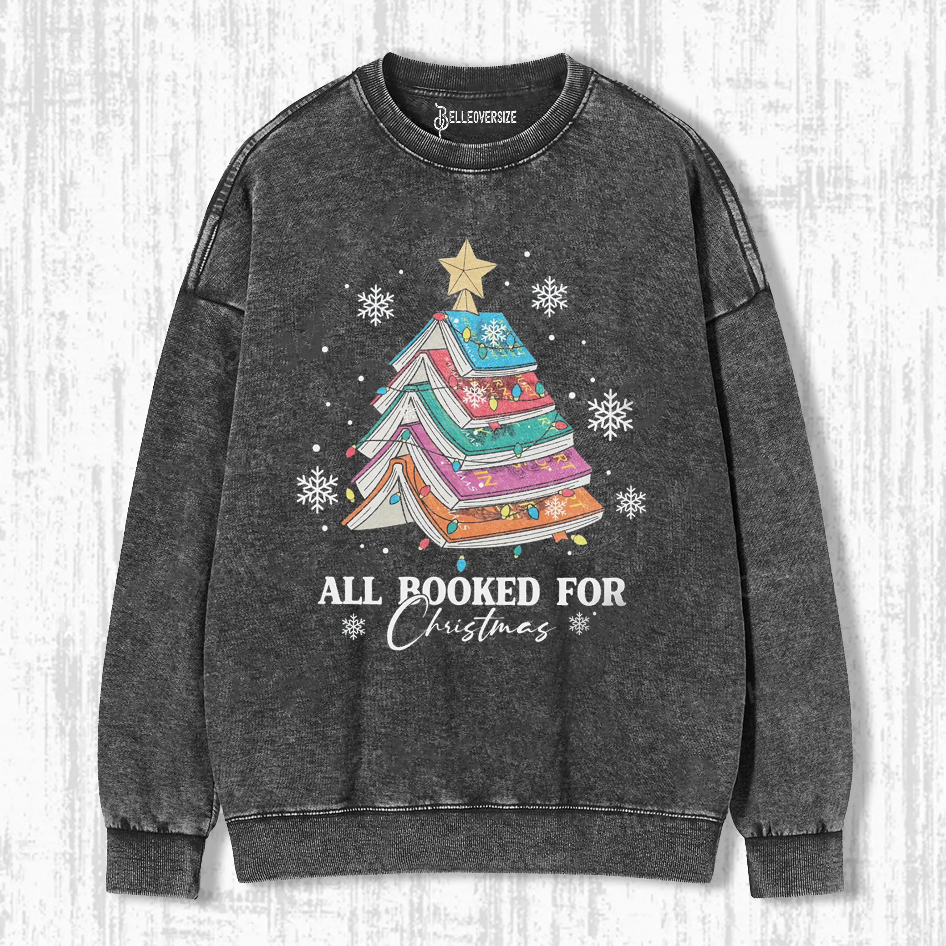 BOOKS CHRISTMAS TREES SWEATSHIRTS