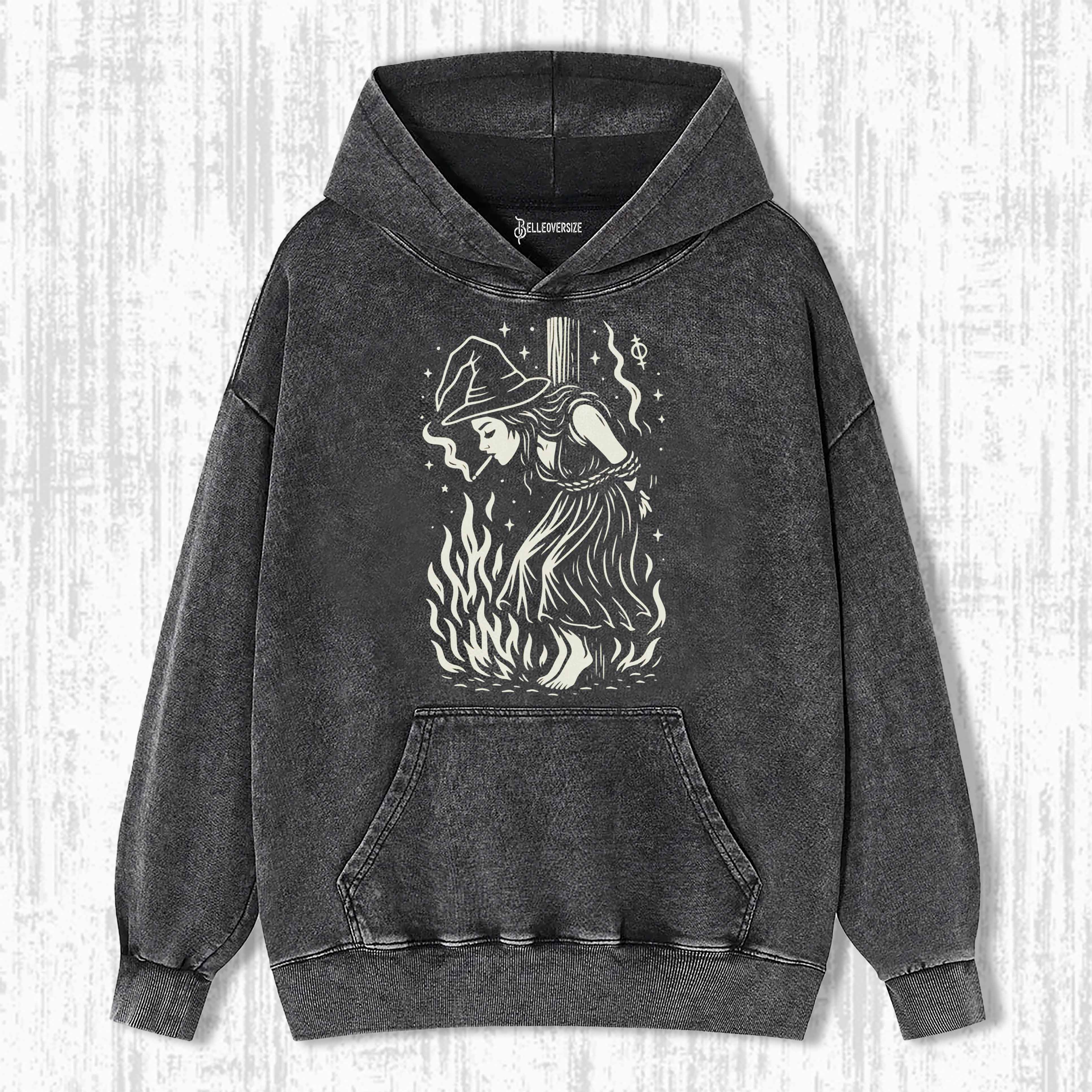BURNING WITCH SMOKING CIGARETTE HOODIE