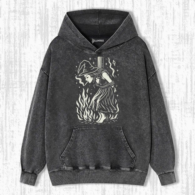 BURNING WITCH SMOKING CIGARETTE HOODIE