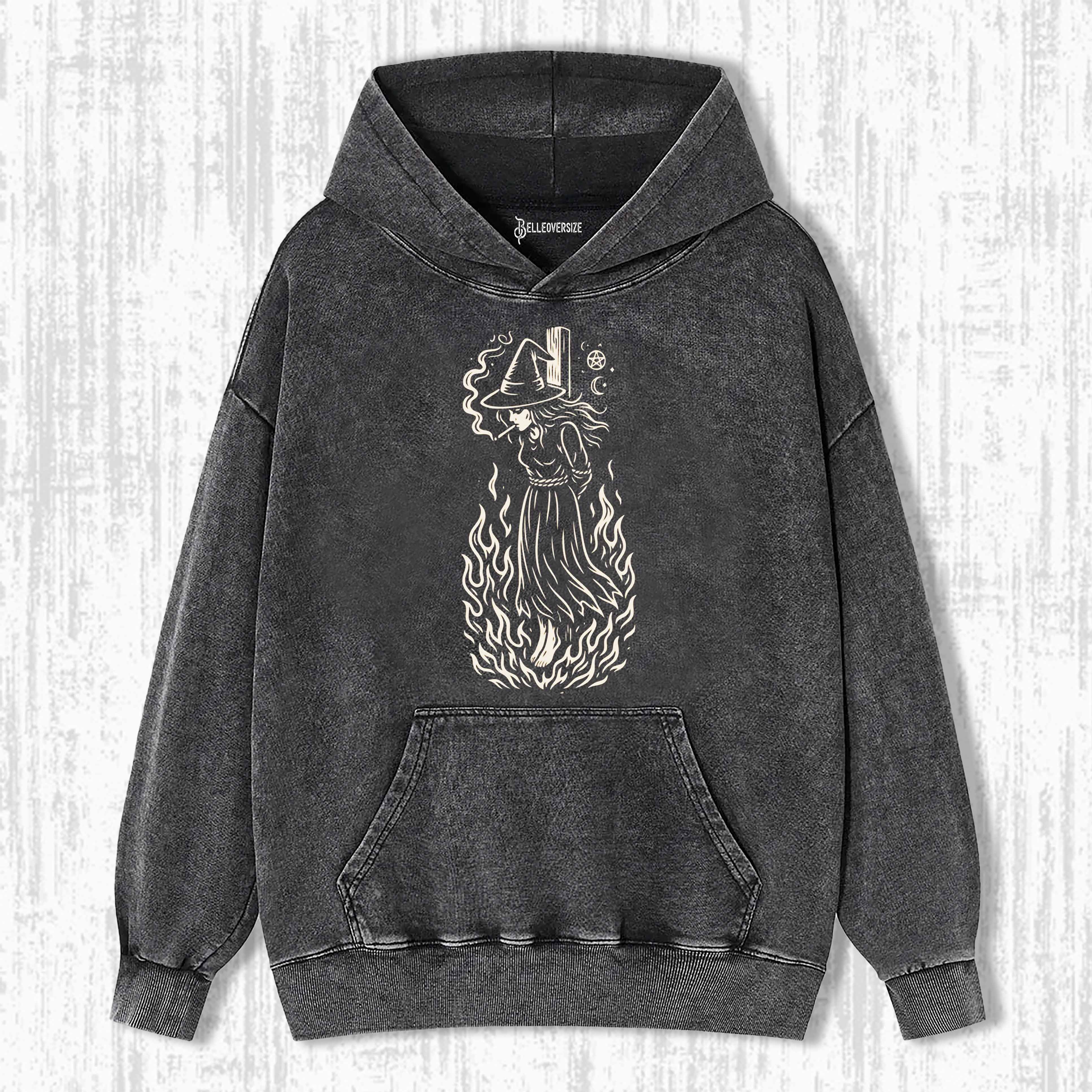 BURNING WITCH SMOKING CIGARETTE HOODIE