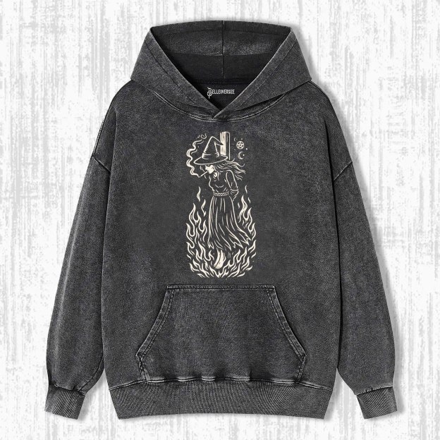 BURNING WITCH SMOKING CIGARETTE HOODIE