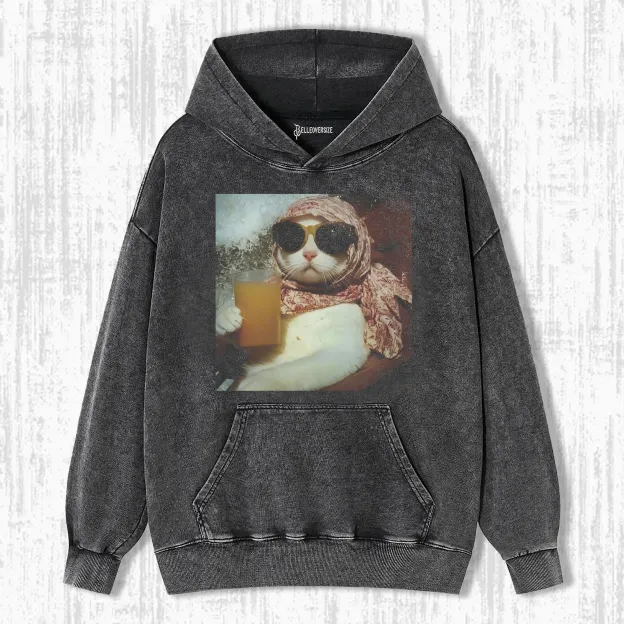 CALM AND COLLECTED CAT HOODIE