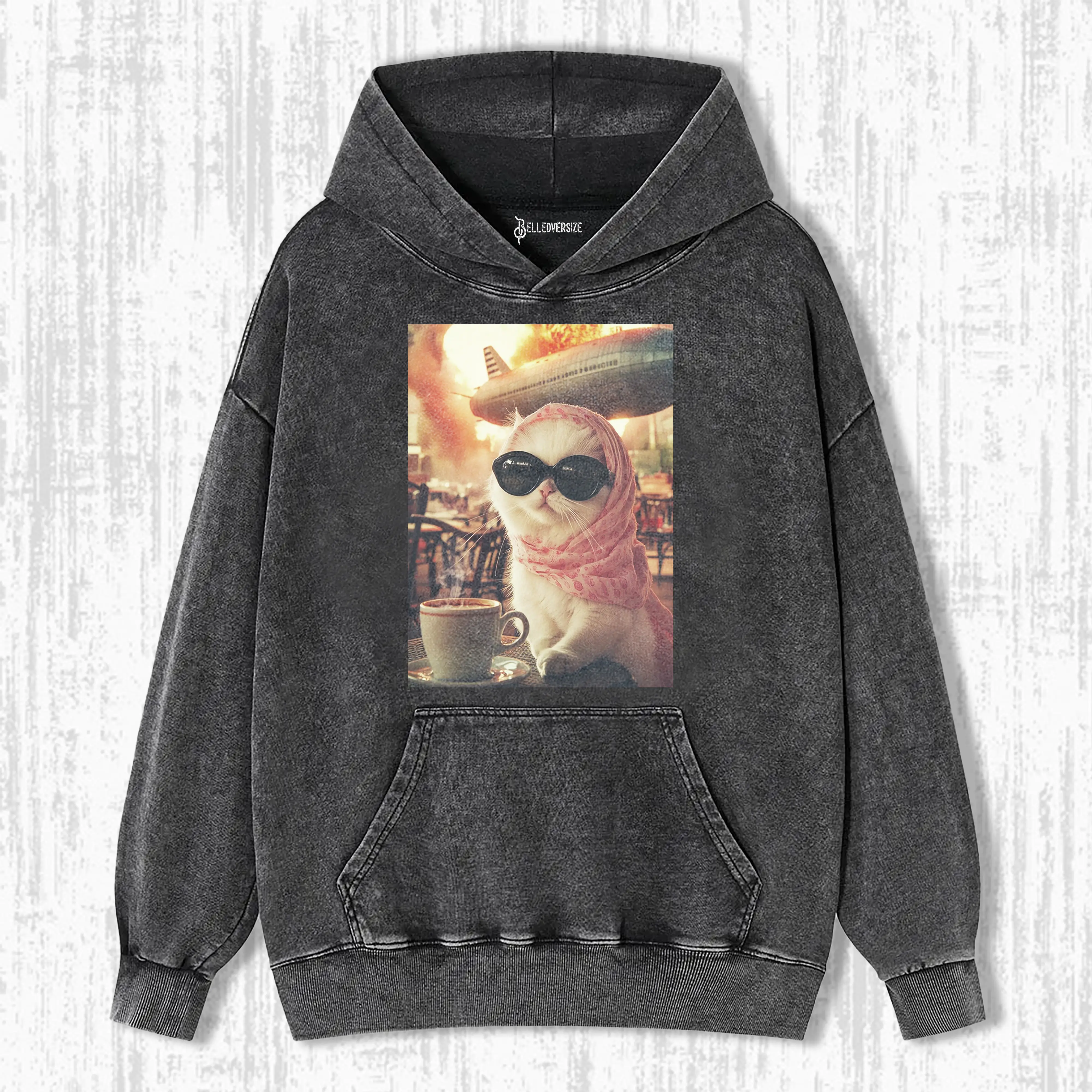 CALM AND COLLECTED CAT HOODIE