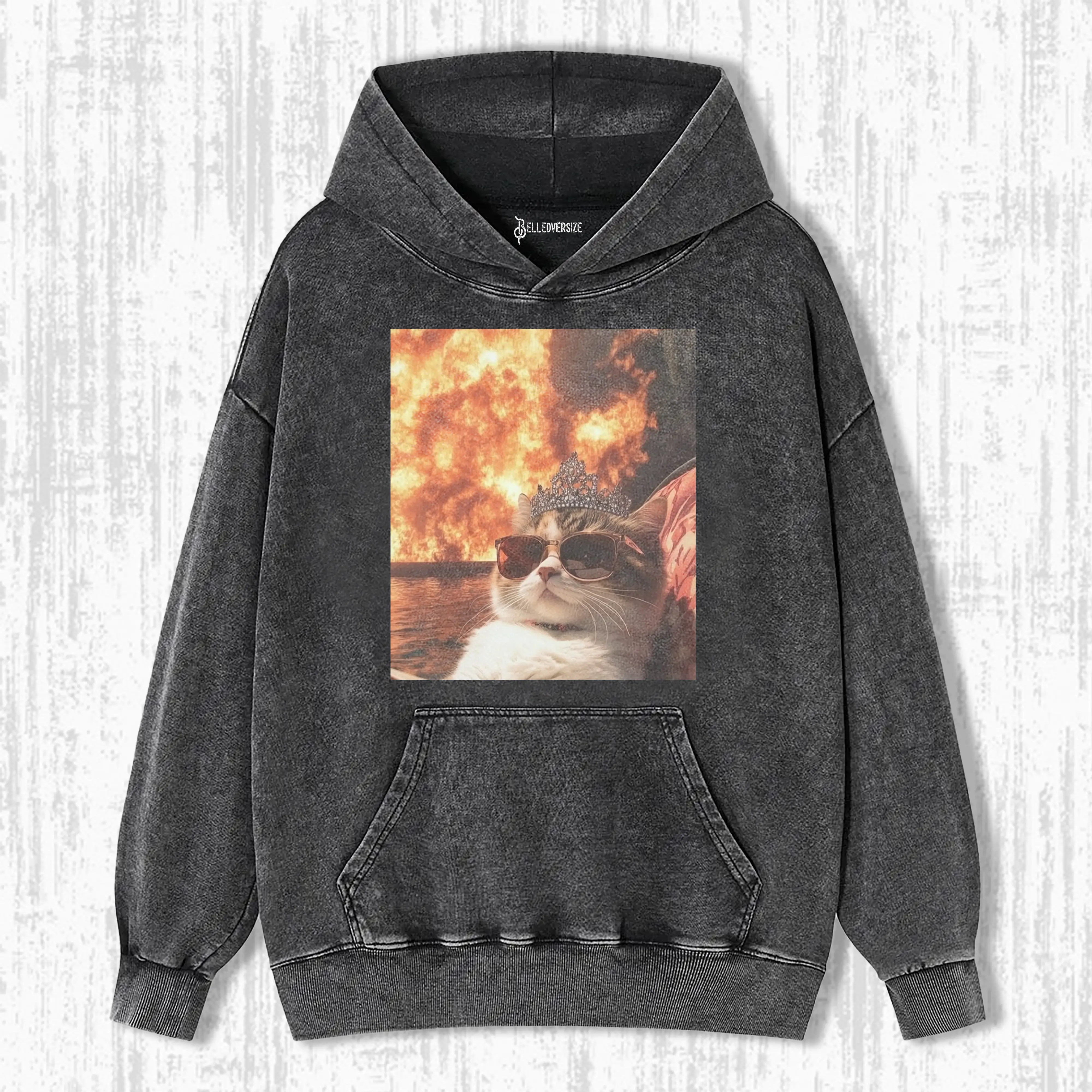 CALM AND COLLECTED CAT HOODIE