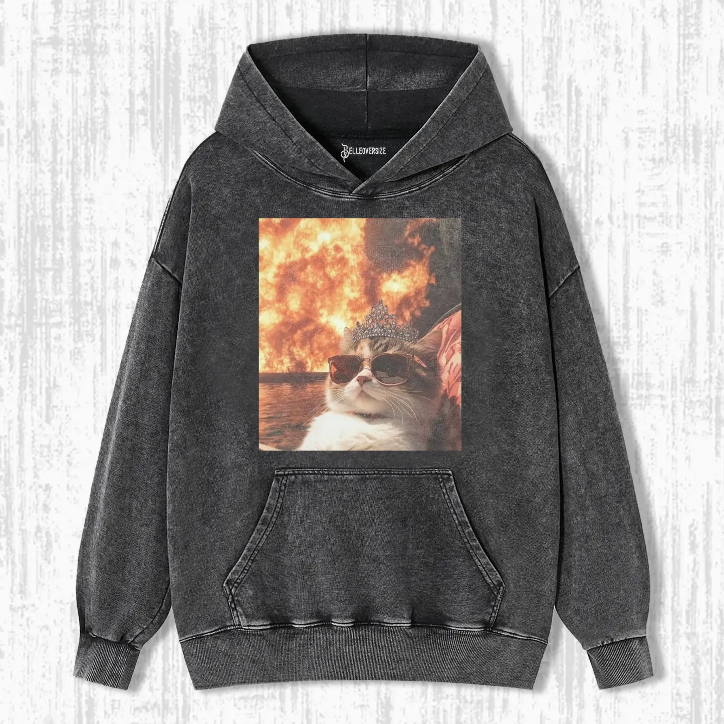 CALM AND COLLECTED CAT HOODIE
