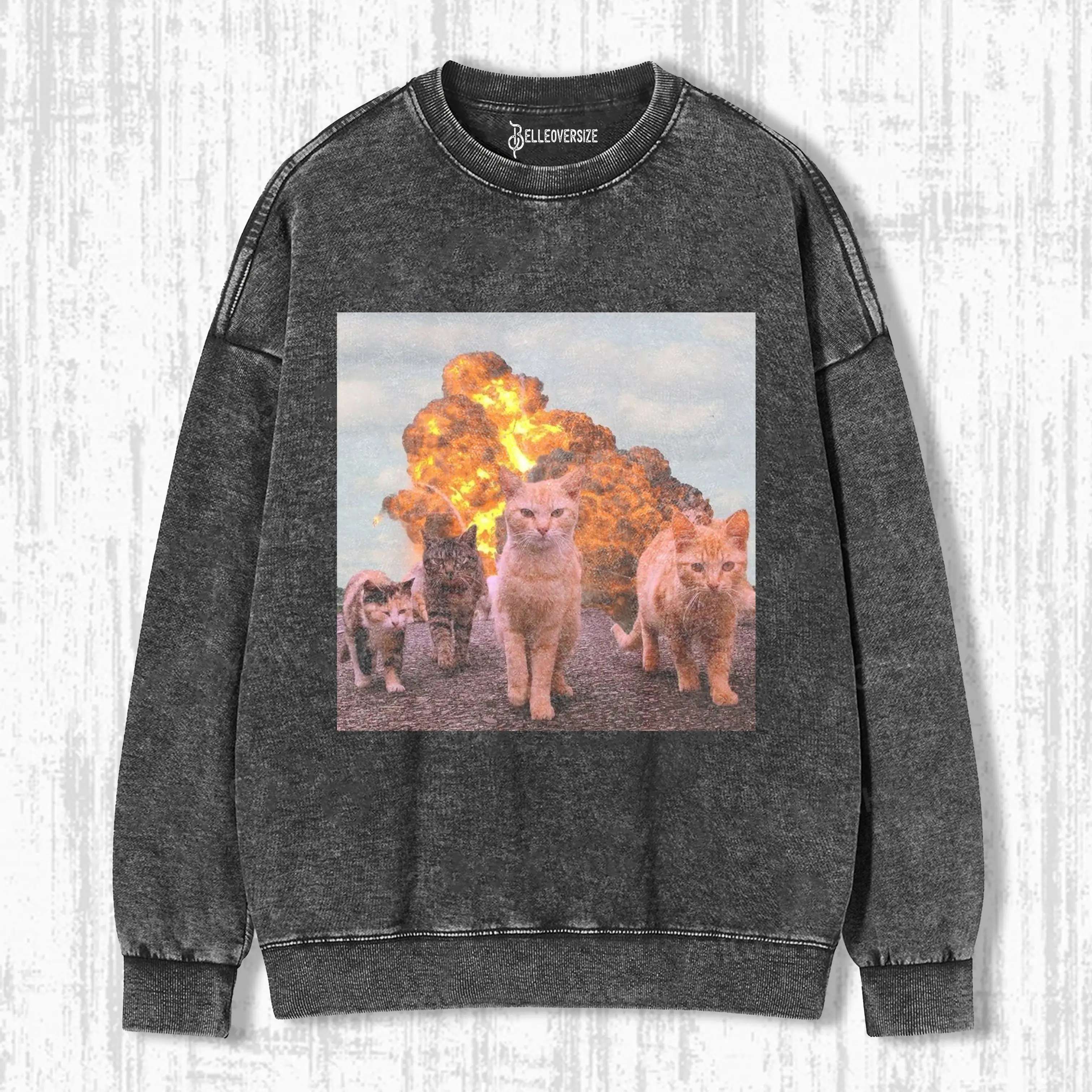 CALM AND COLLECTED CAT  SWEATSHIRTS