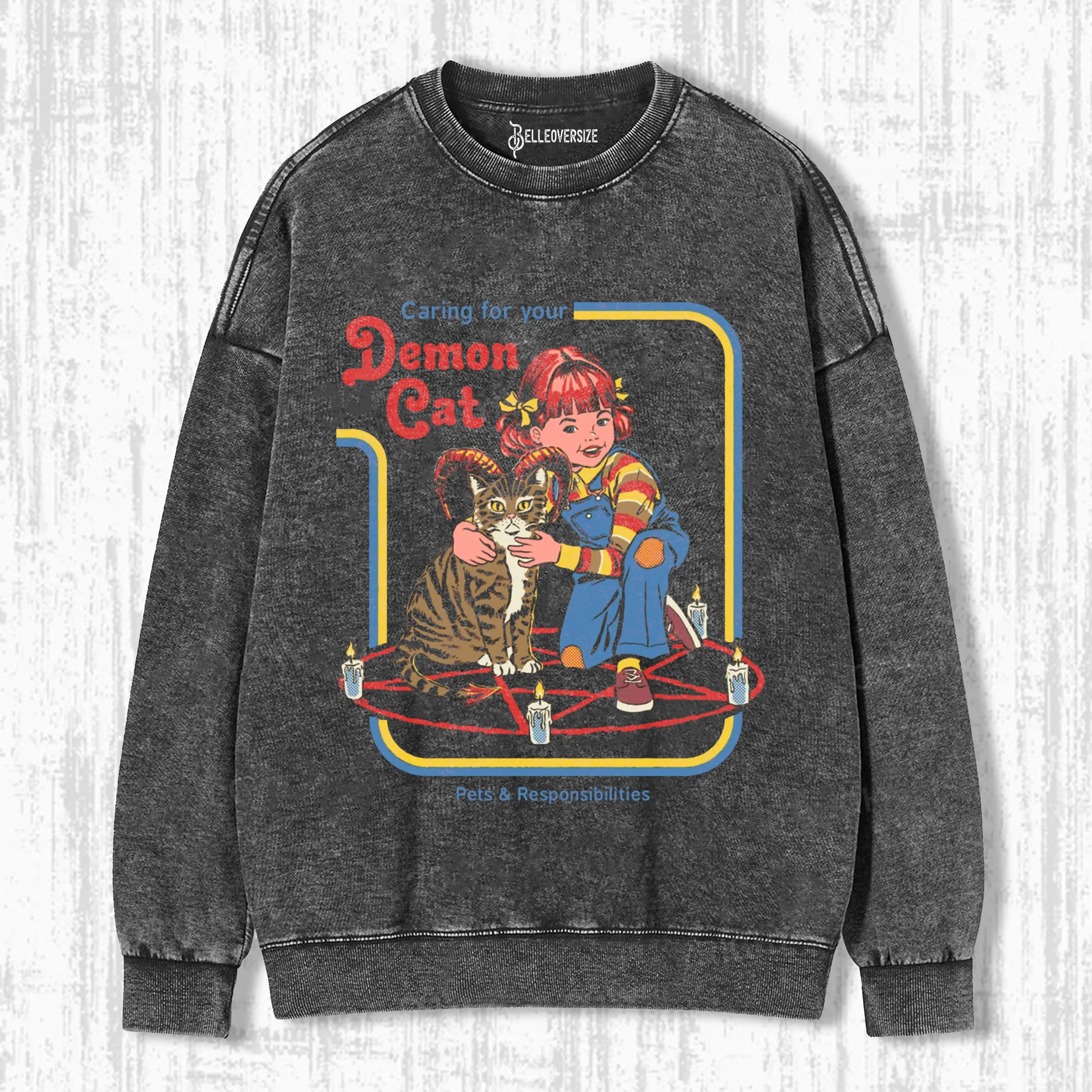CARING FOR YOUR DEMON CAT  SWEATSHIRTS