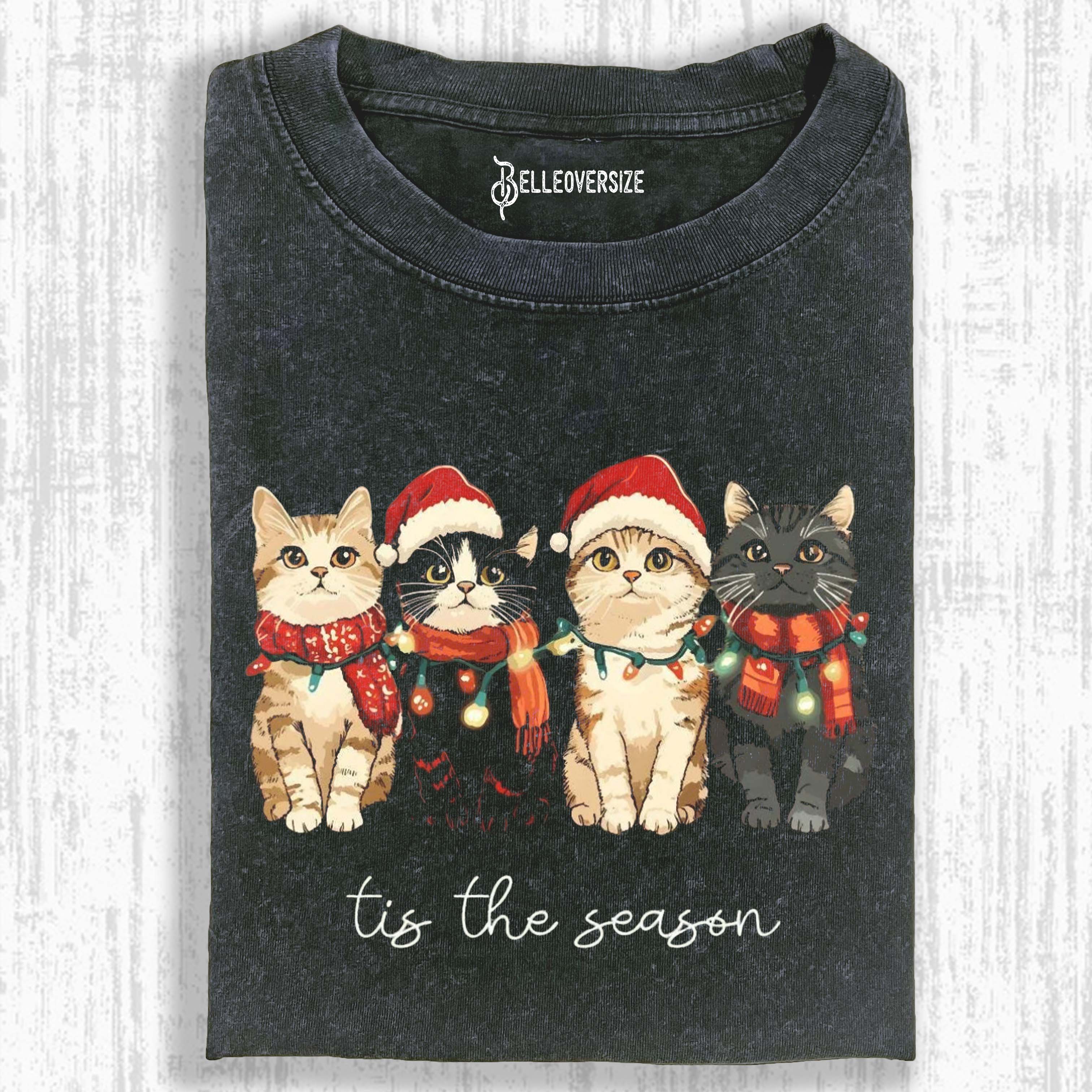 CAT CHRISTMAS T-SHIRT