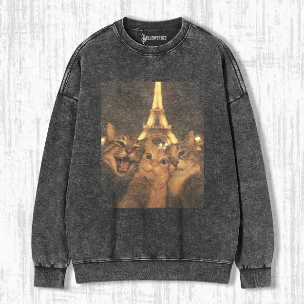 CAT SELFIE SWEATSHIRTS