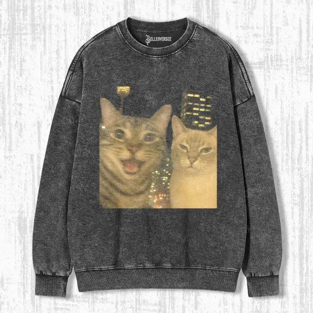 CAT SELFIE SWEATSHIRTS