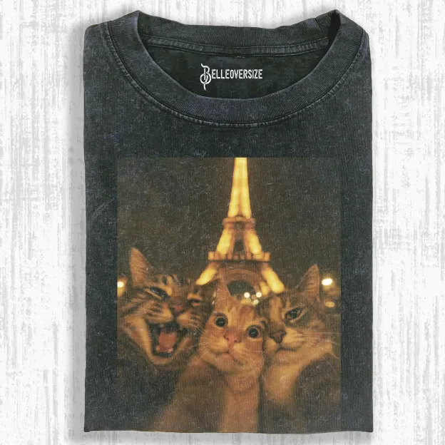 CAT SELFIE T-SHIRT