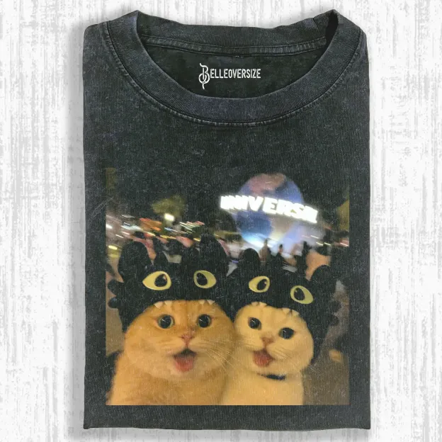 CAT SELFIE T-SHIRT