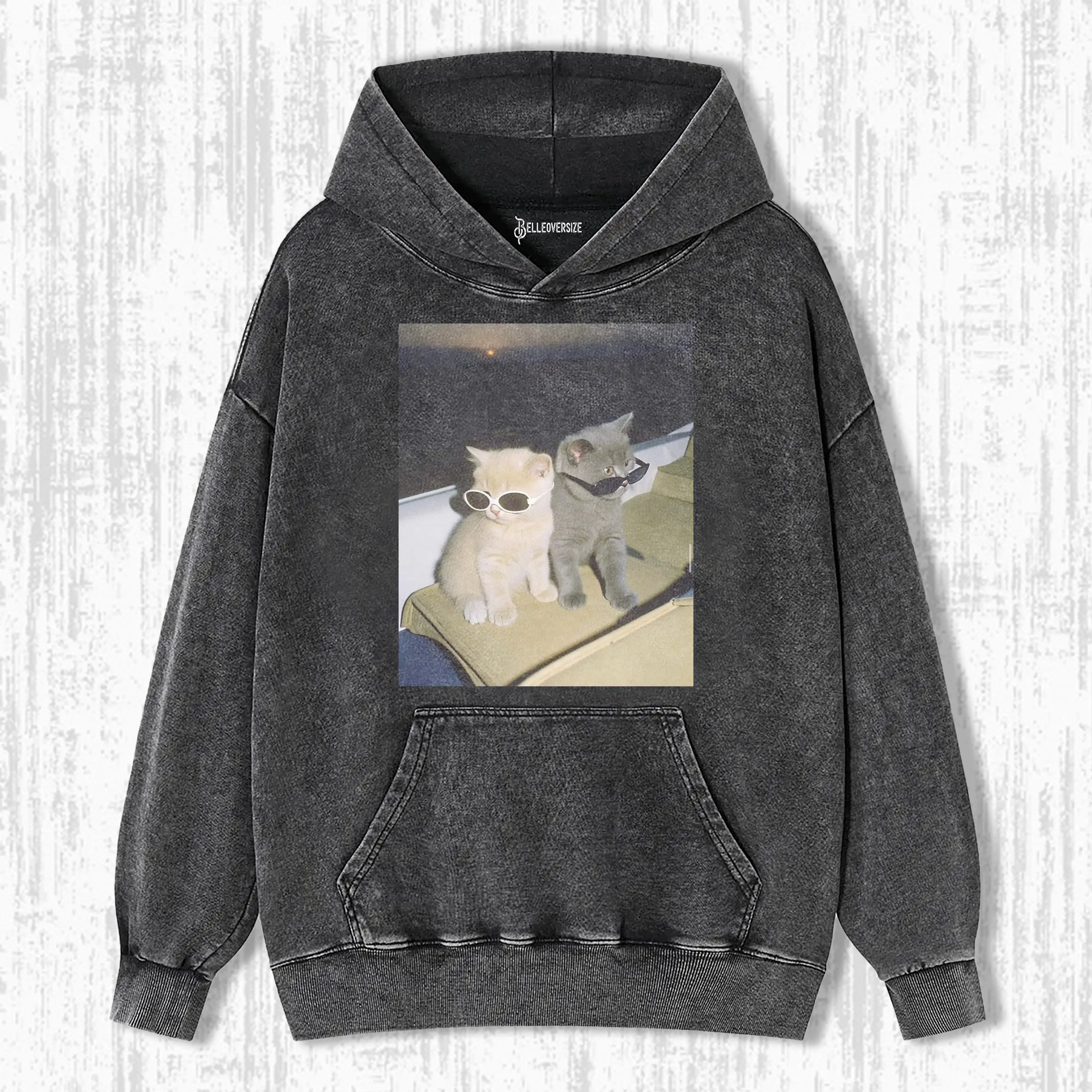 CAT  WITH SUNGLASSES HOODIE