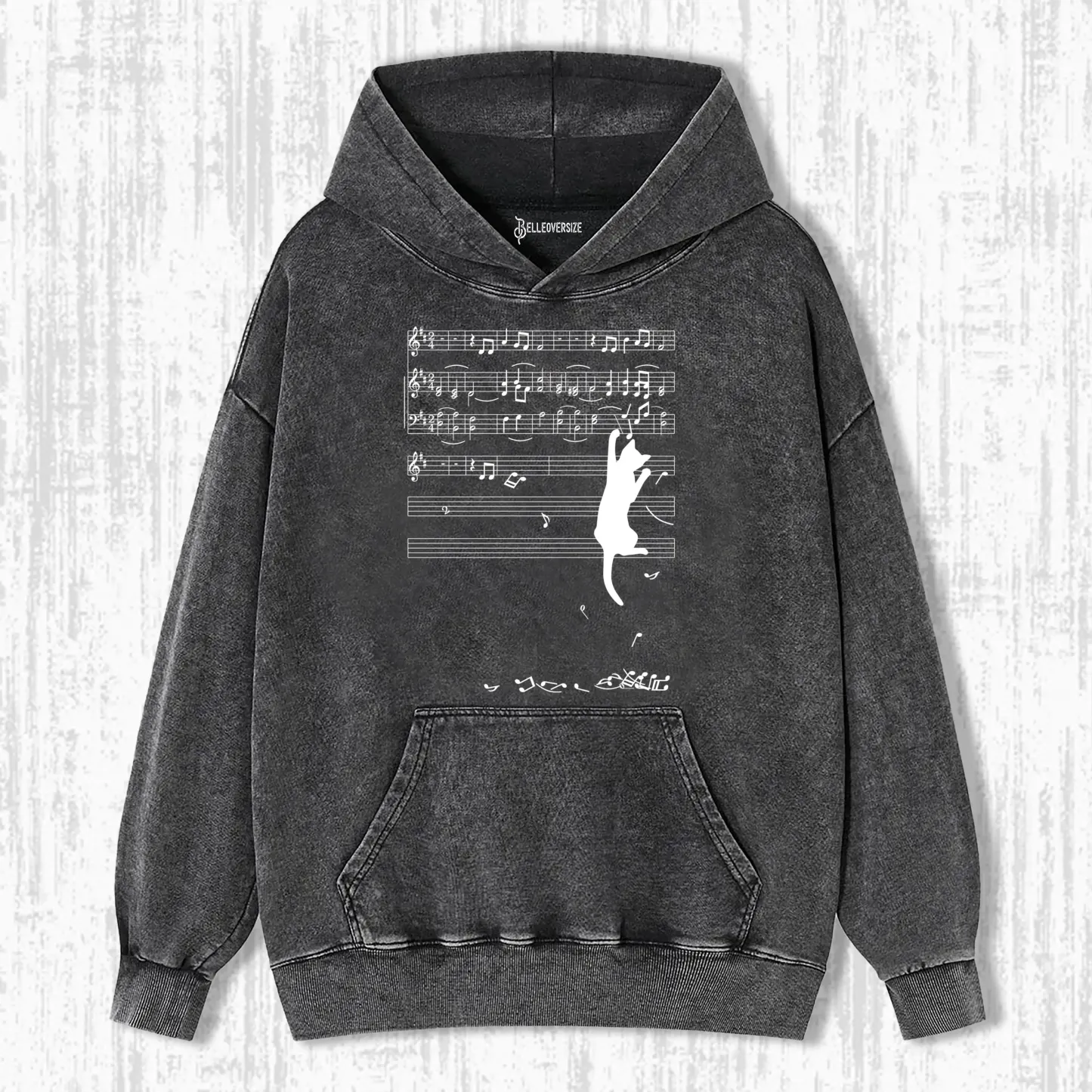 CATS AND MUSICAL NOTES HOODIE