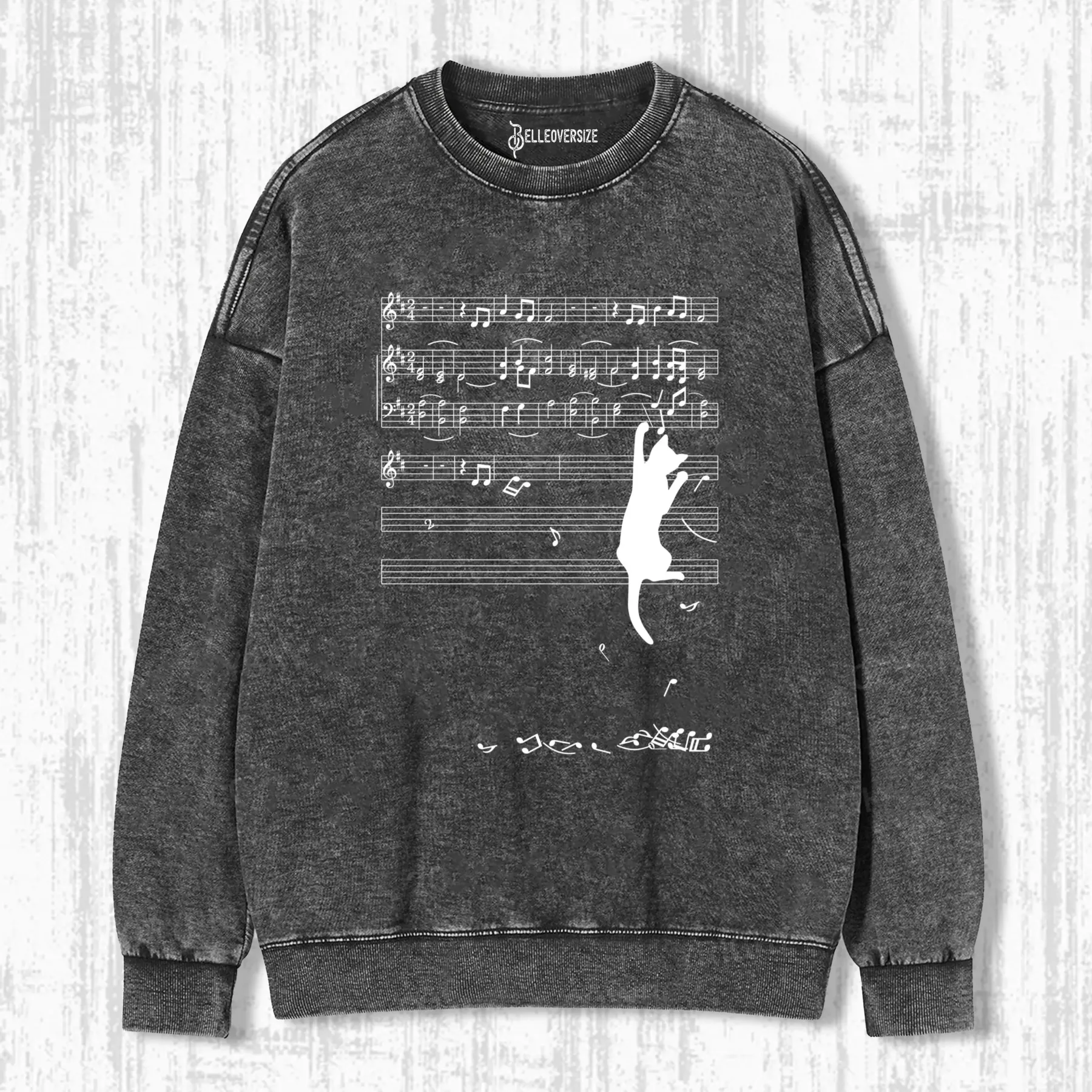CATS AND MUSICAL NOTES SWEATSHIRTS