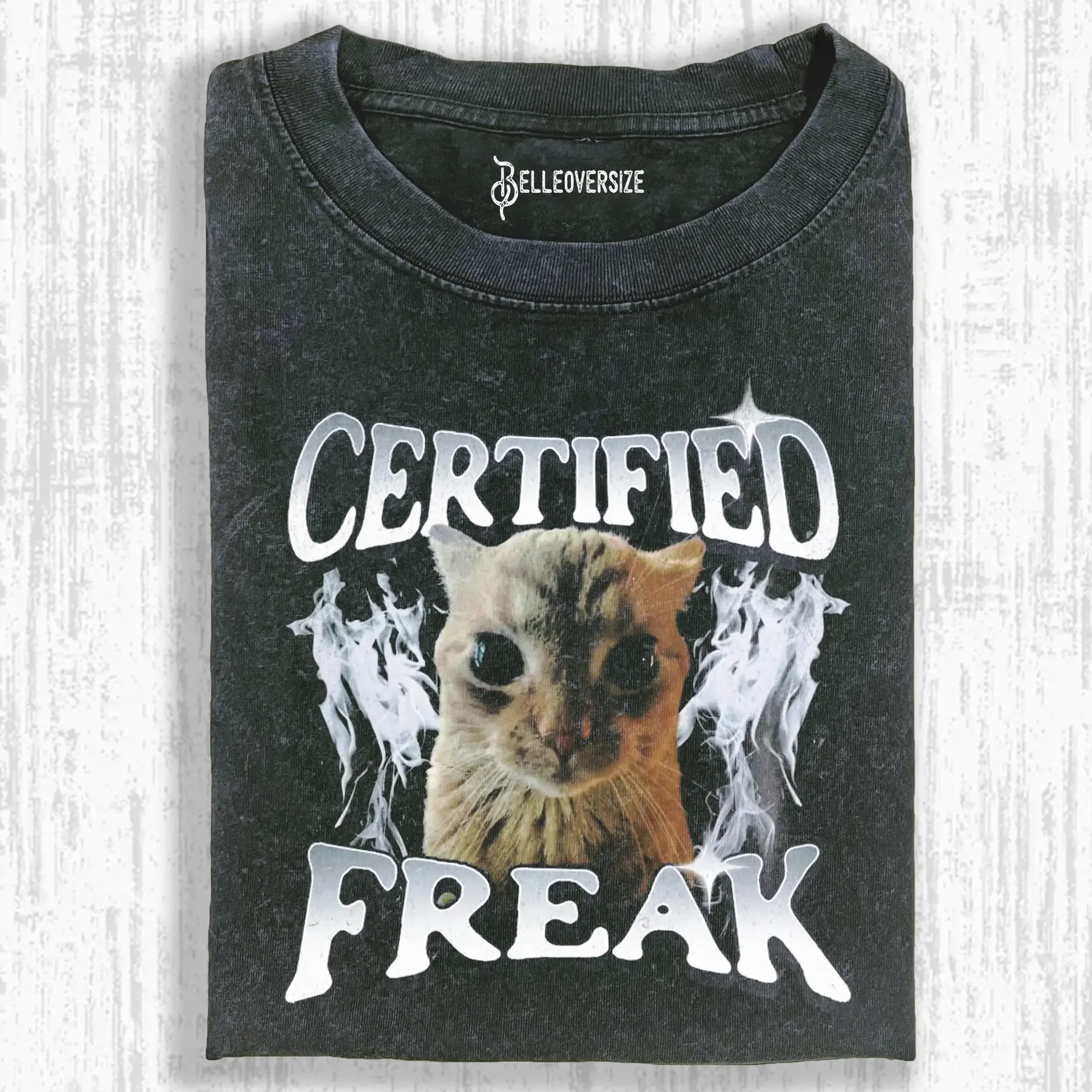 CERTIFIED FREAK FUNNY CAT MEME T-SHIRT