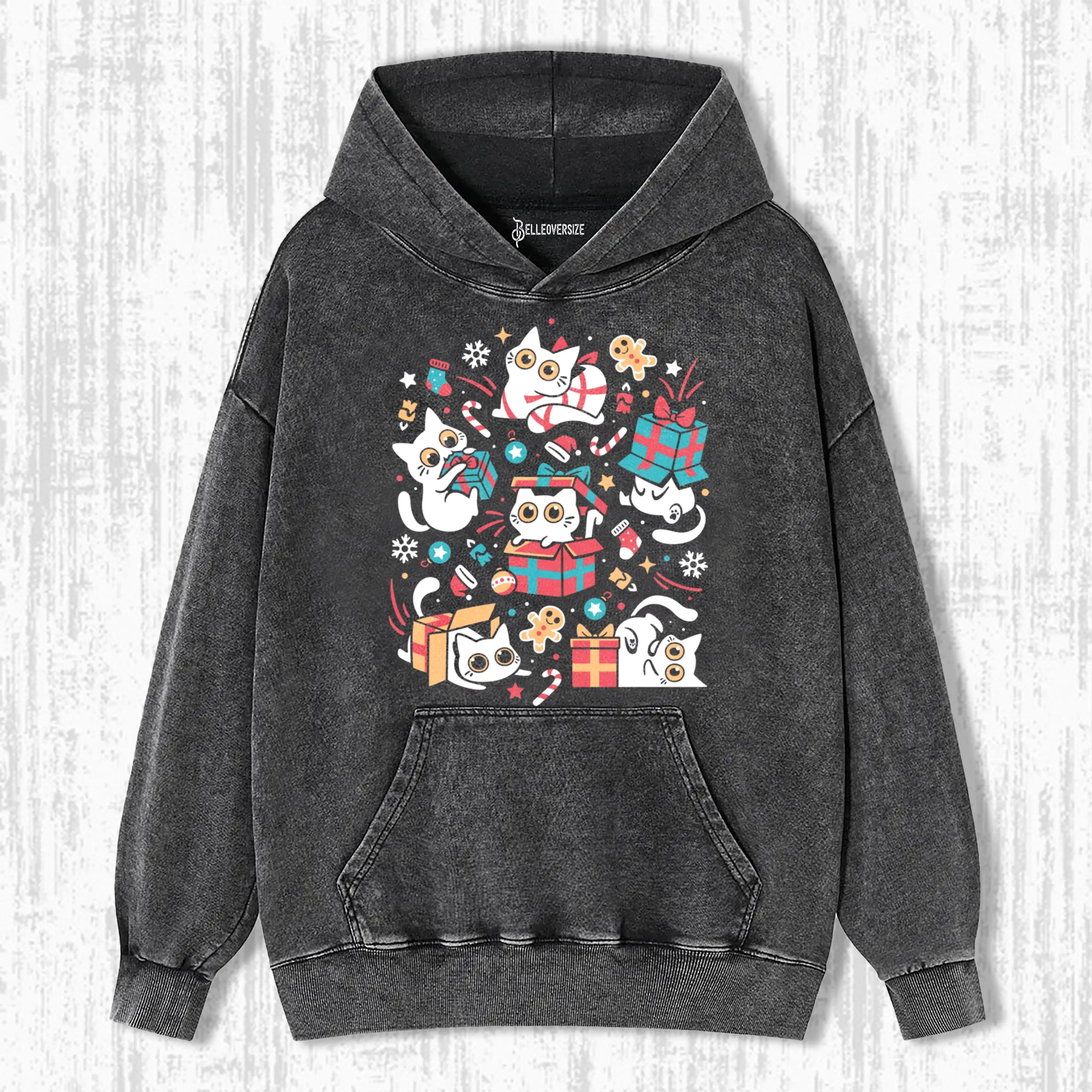 CHRISTMAS CAT PARTY HOODIE