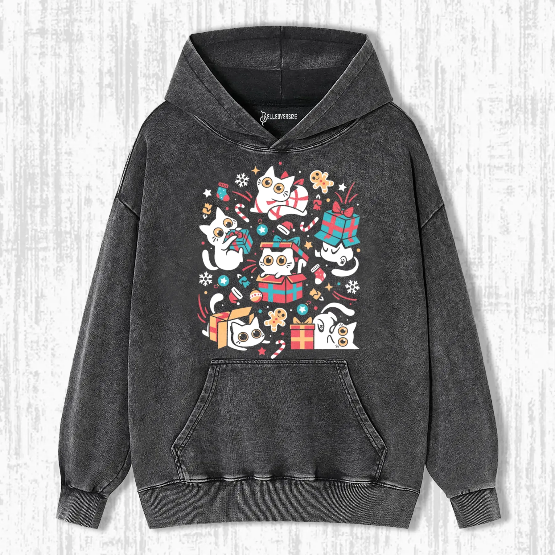 CHRISTMAS CAT PARTY HOODIE