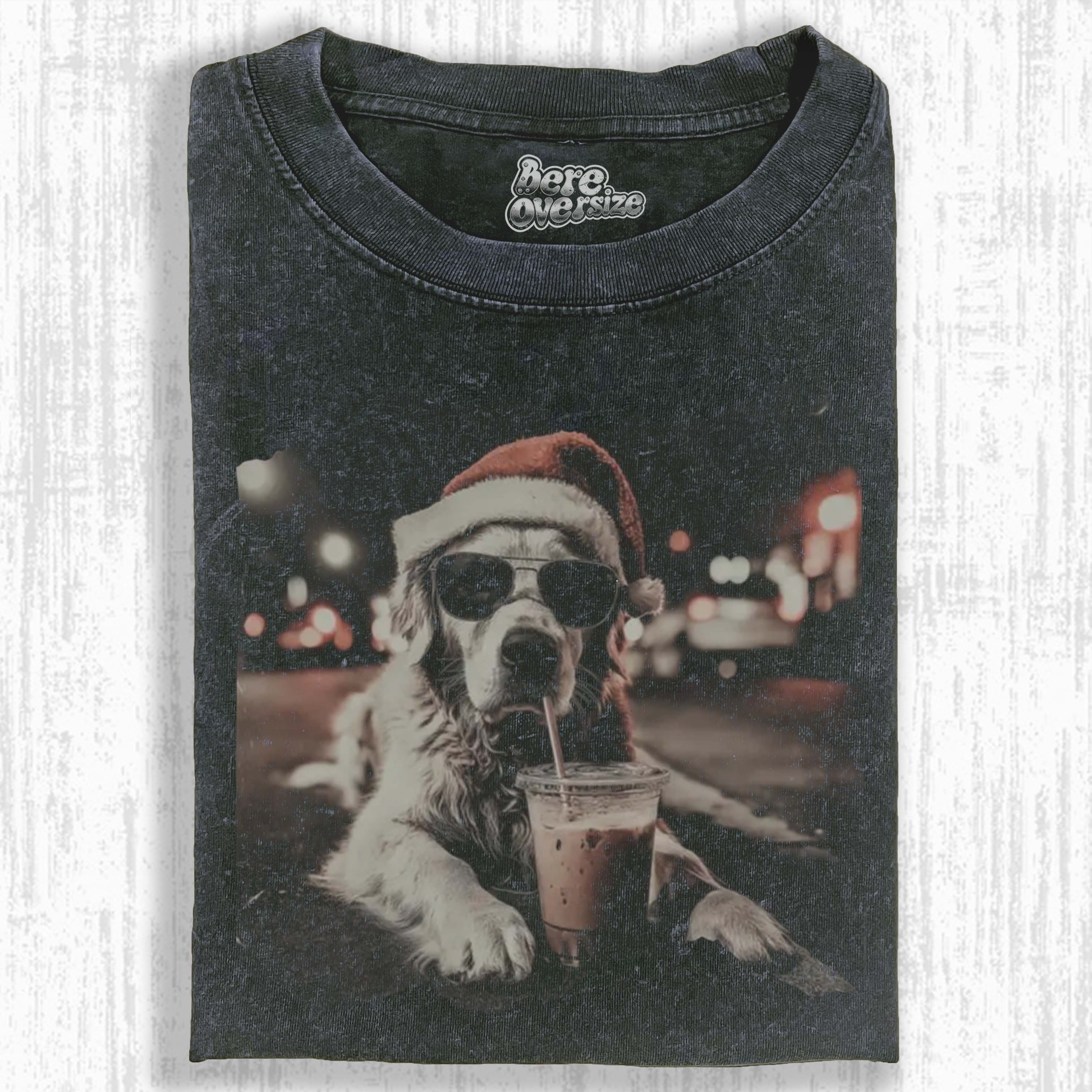 CHRISTMAS DOG MEME T-SHIRT 