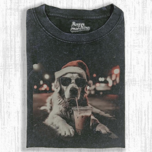 CHRISTMAS DOG MEME T-SHIRT 