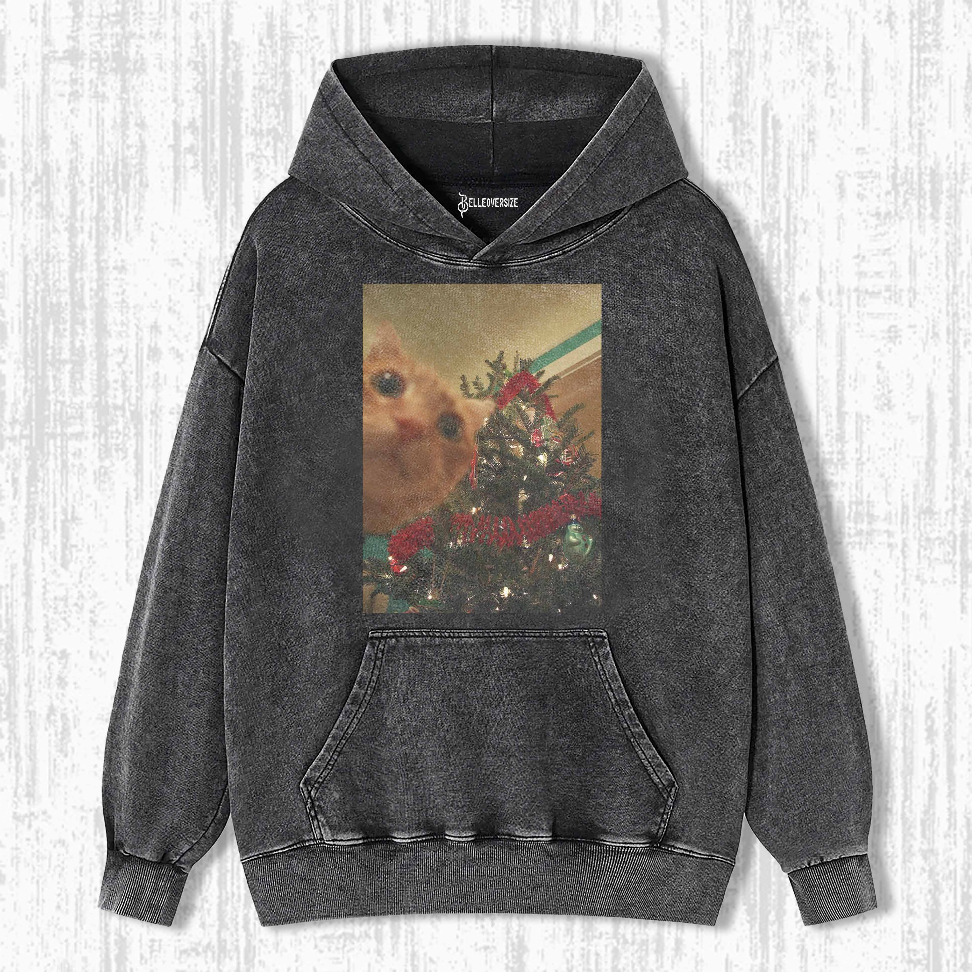CHRISTMAS FUN CAT HOODIE