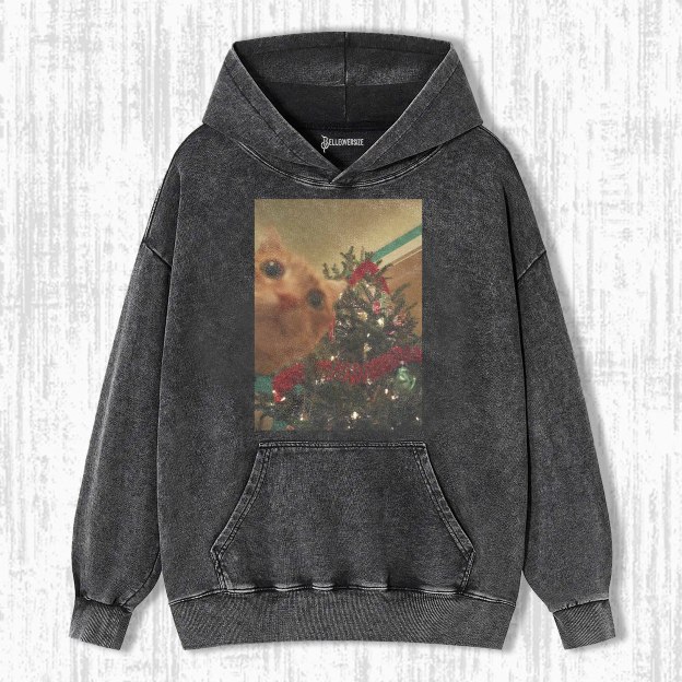 CHRISTMAS FUN CAT HOODIE