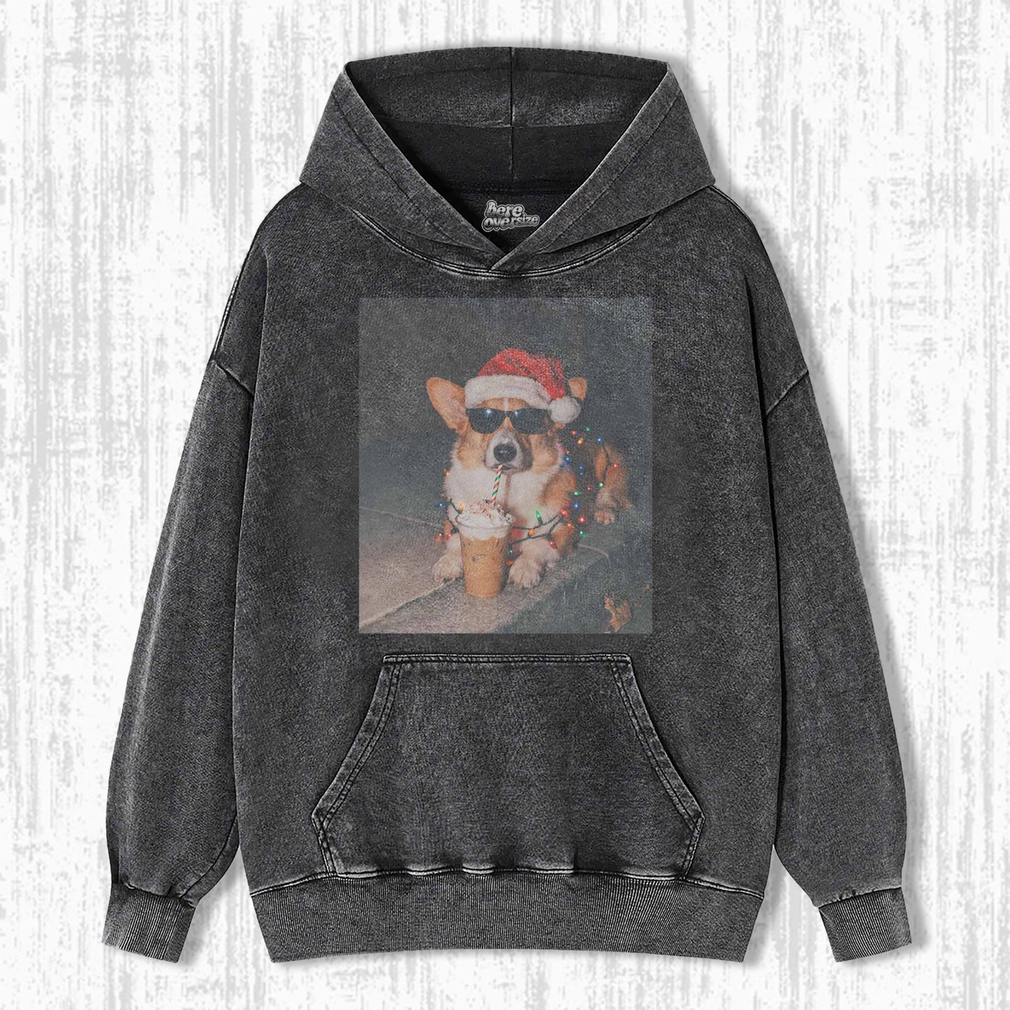 CHRISTMAS ICED COFFEE DOG T-SHIRT 