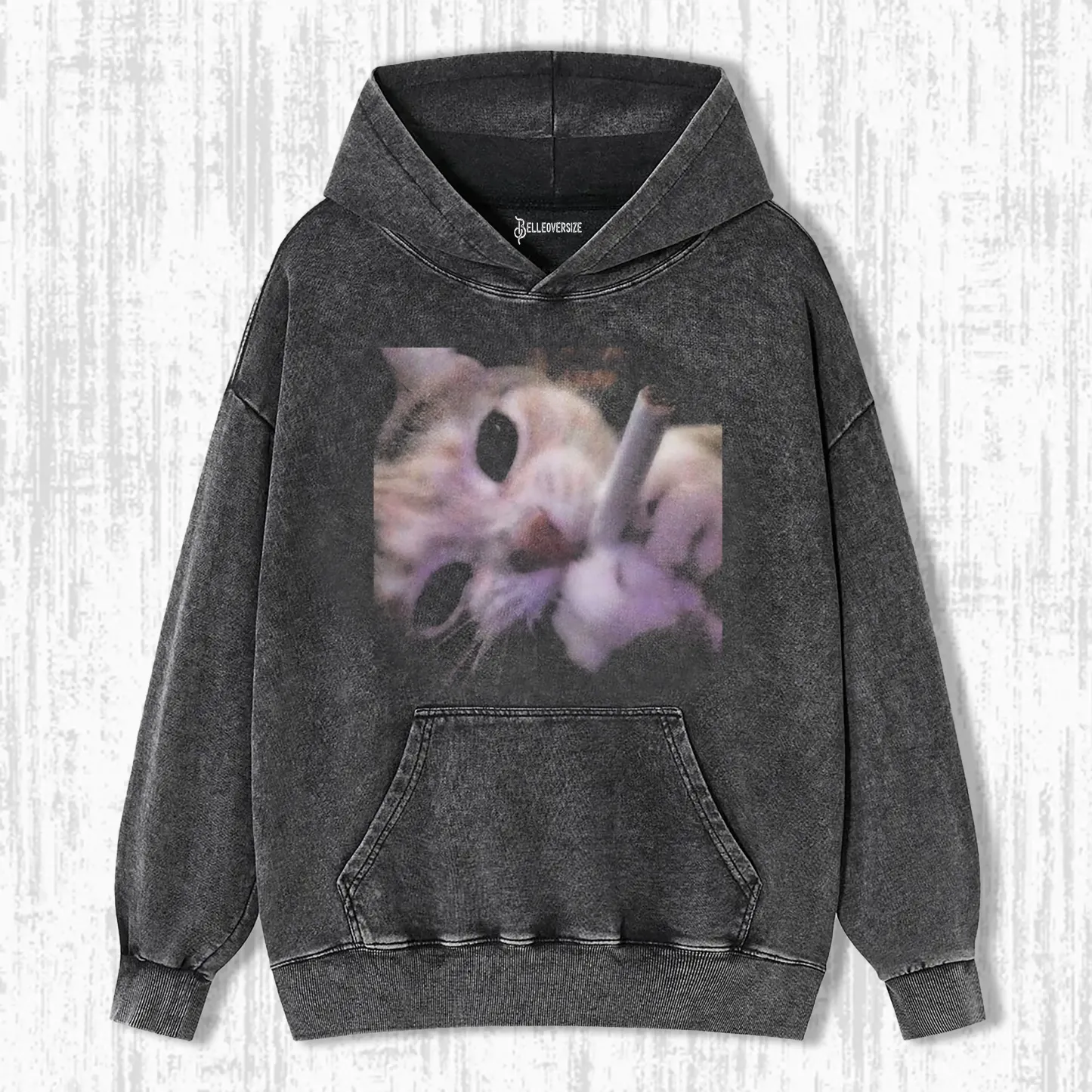 CIGARETTE SMOKING CAT HOODIE