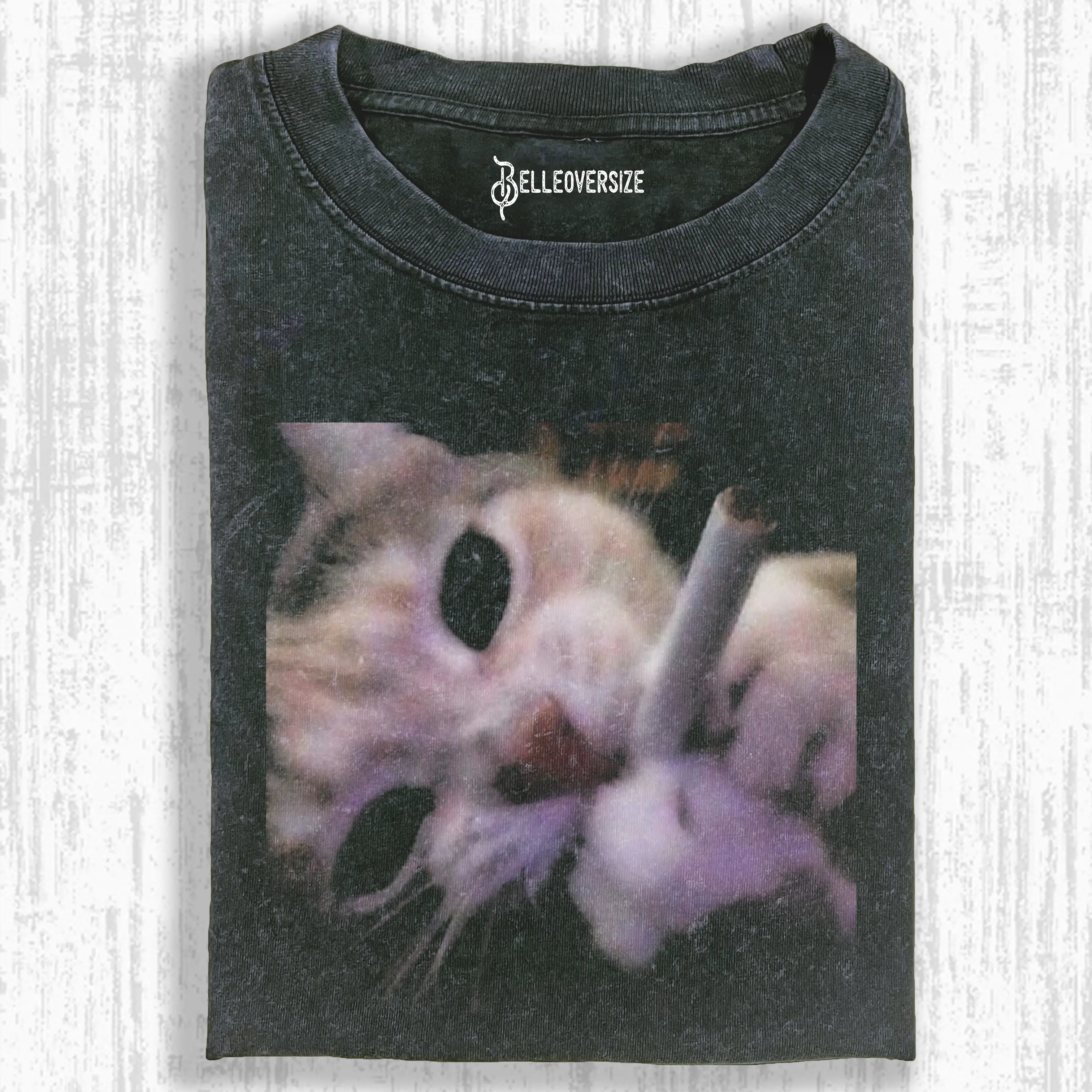 CIGARETTE SMOKING CAT T-SHIRT