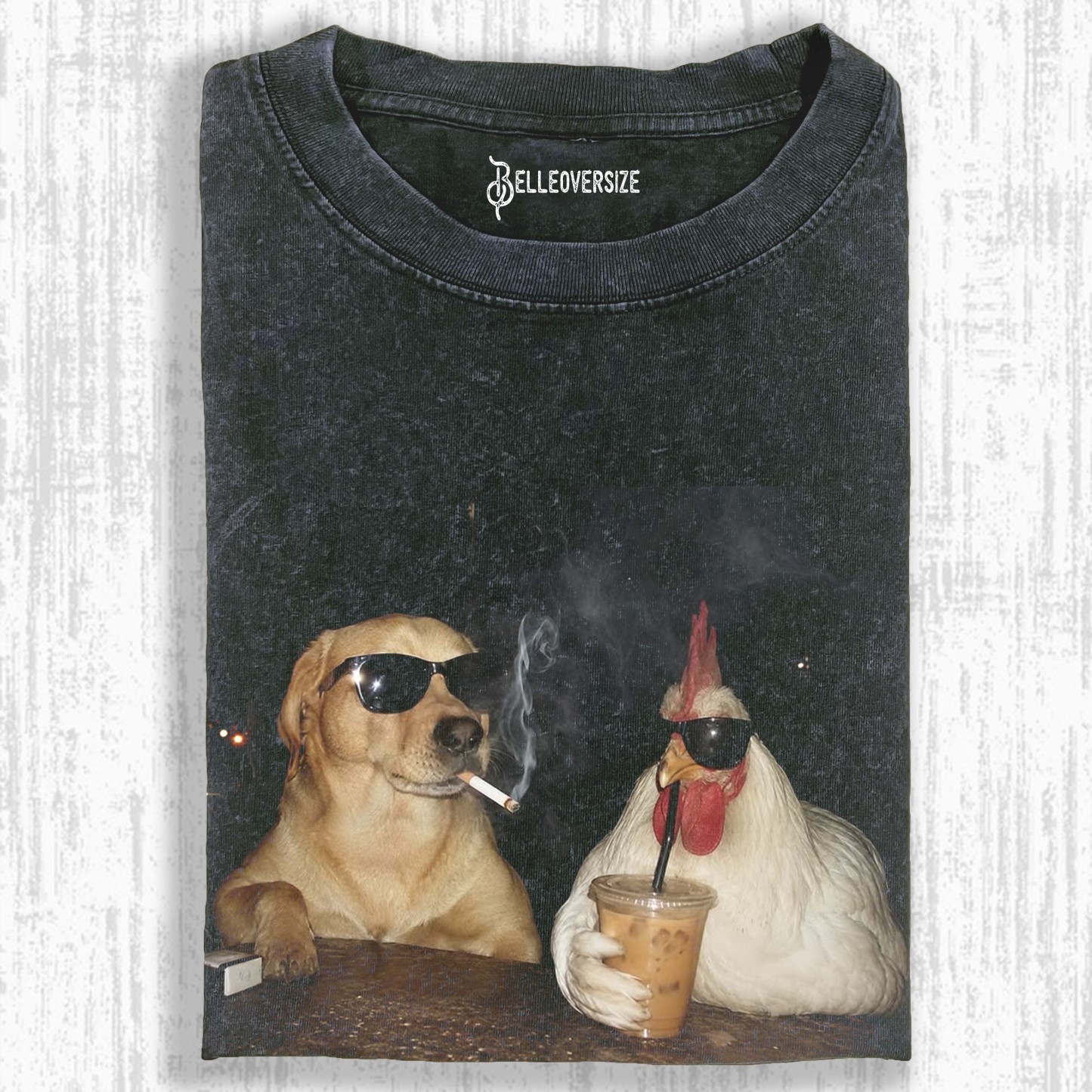 COOL DOG AND ROOSTER PARTY T-SHIRT