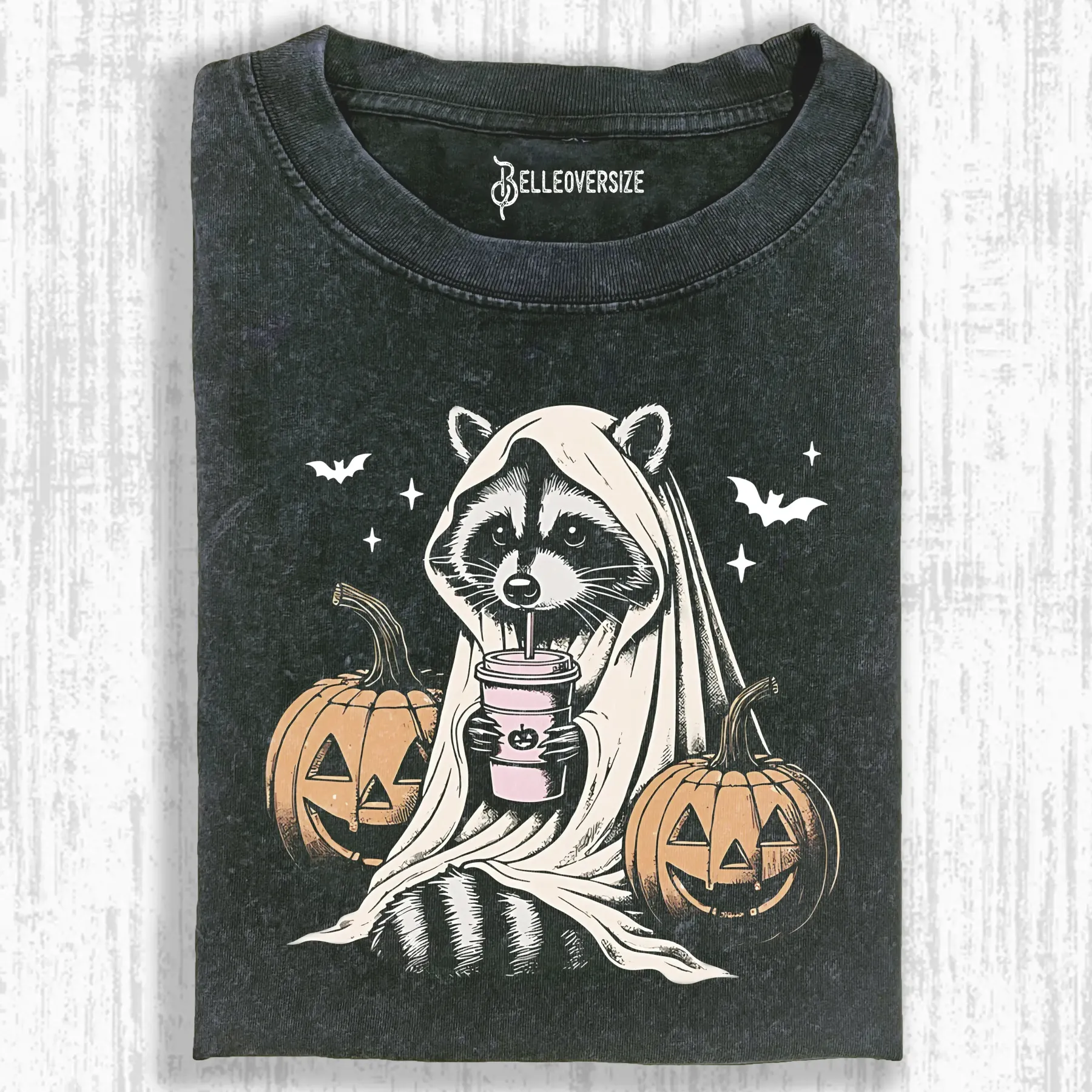 CUTE RACCOON GHOST T-SHIRT