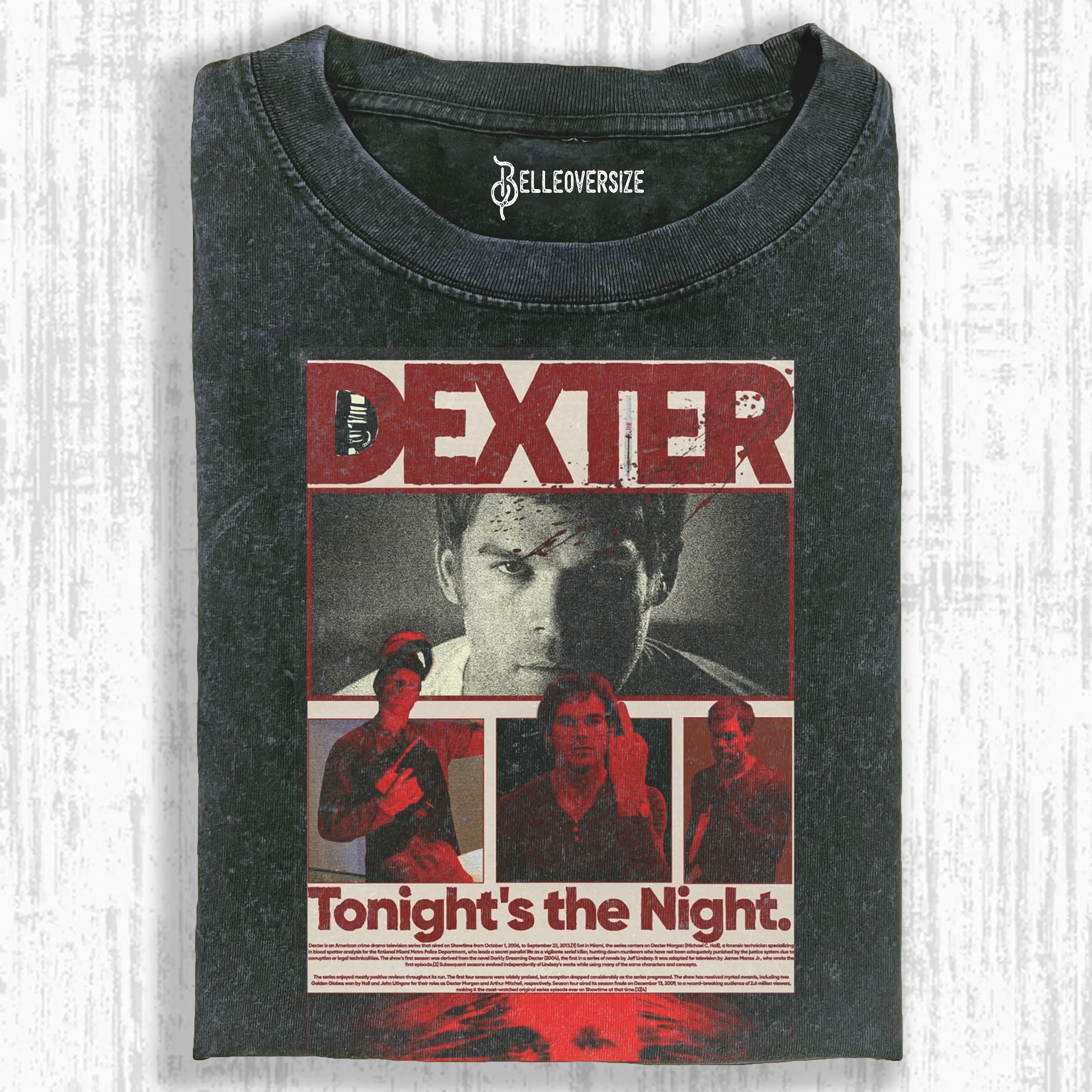 T-shirt Dexter Serial Killer - Design Rétro Psycho, Coton, Coupe Casual Pour Homme