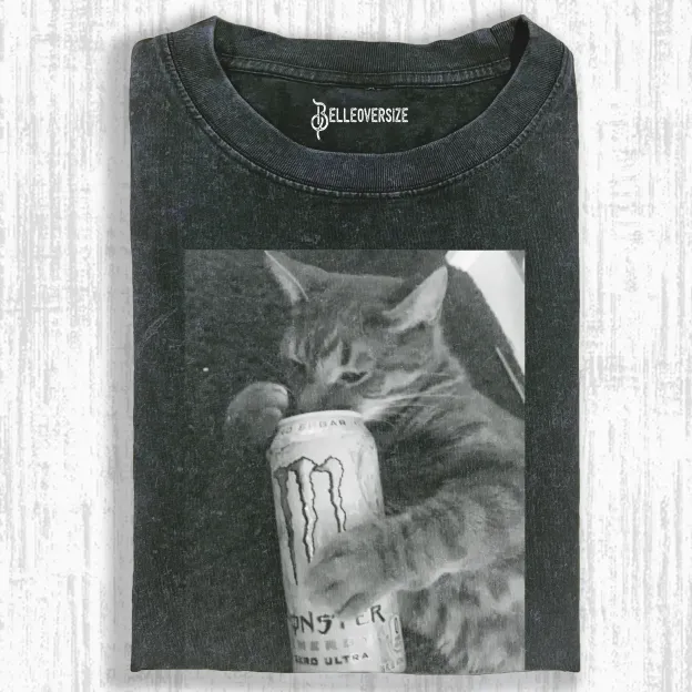 DRUNKEN CAT  T-SHIRT