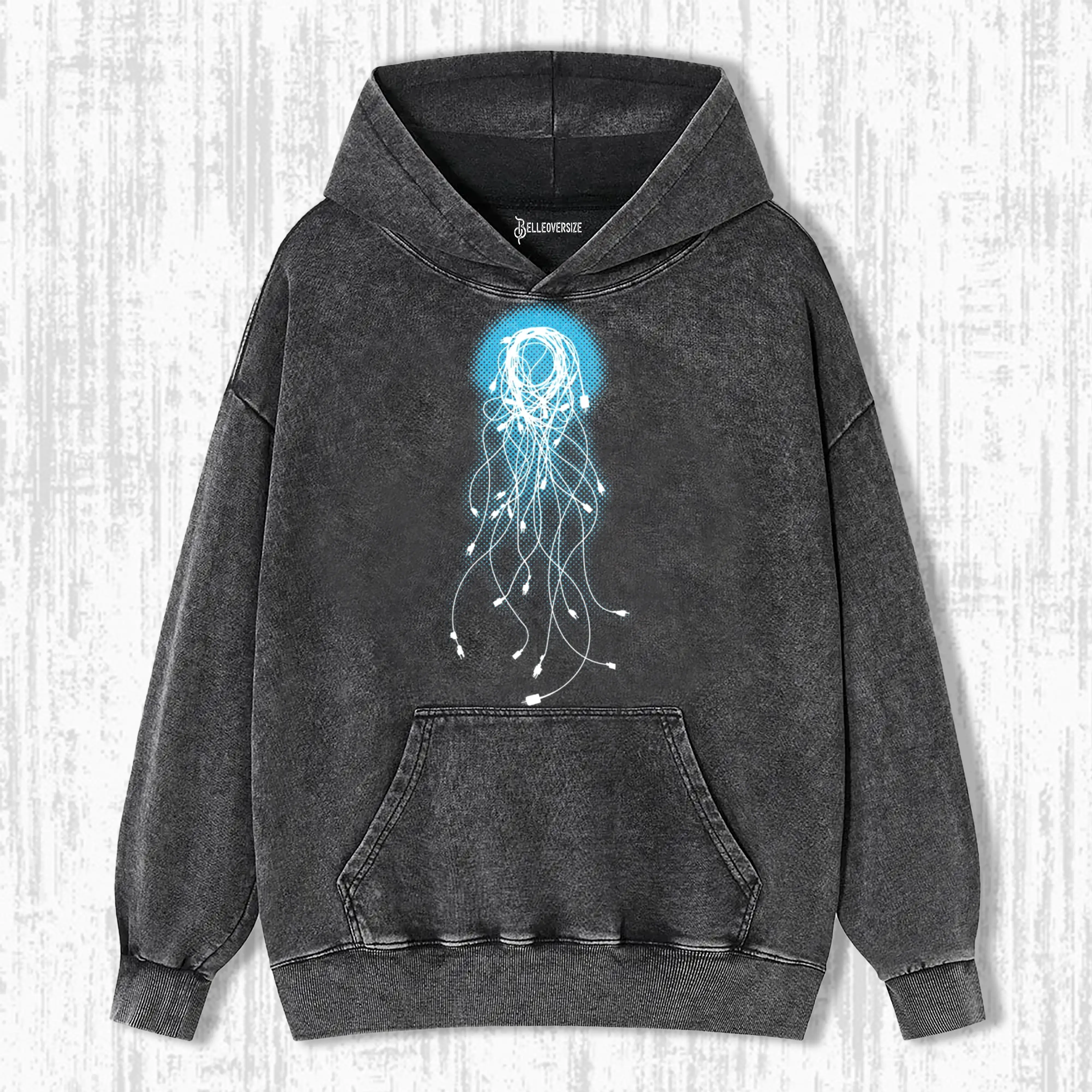 ELECTRICJELLYFISH (BLACKVARIANT) HOODIE