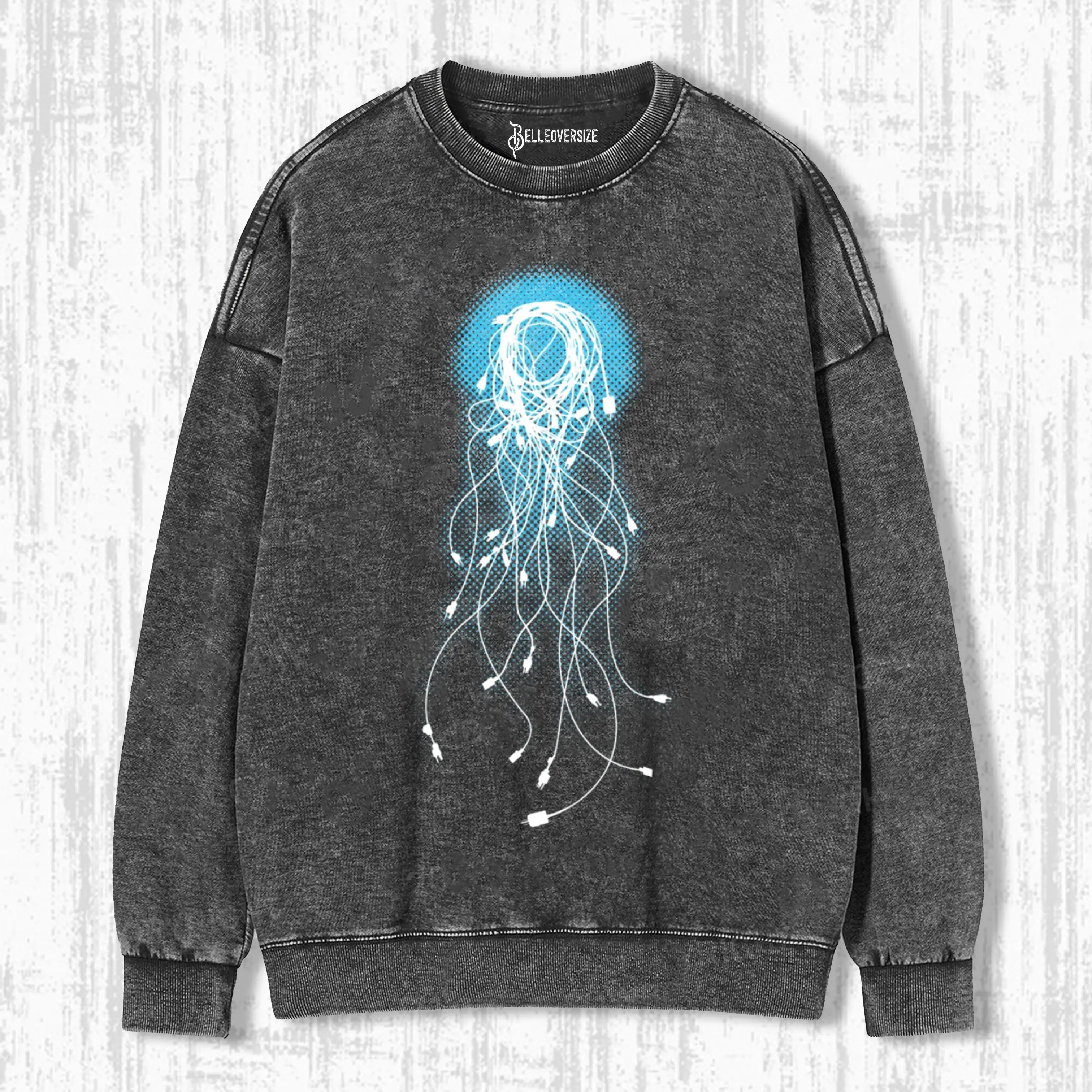ELECTRICJELLYFISH (BLACKVARIANT) SWEATSHIRTS