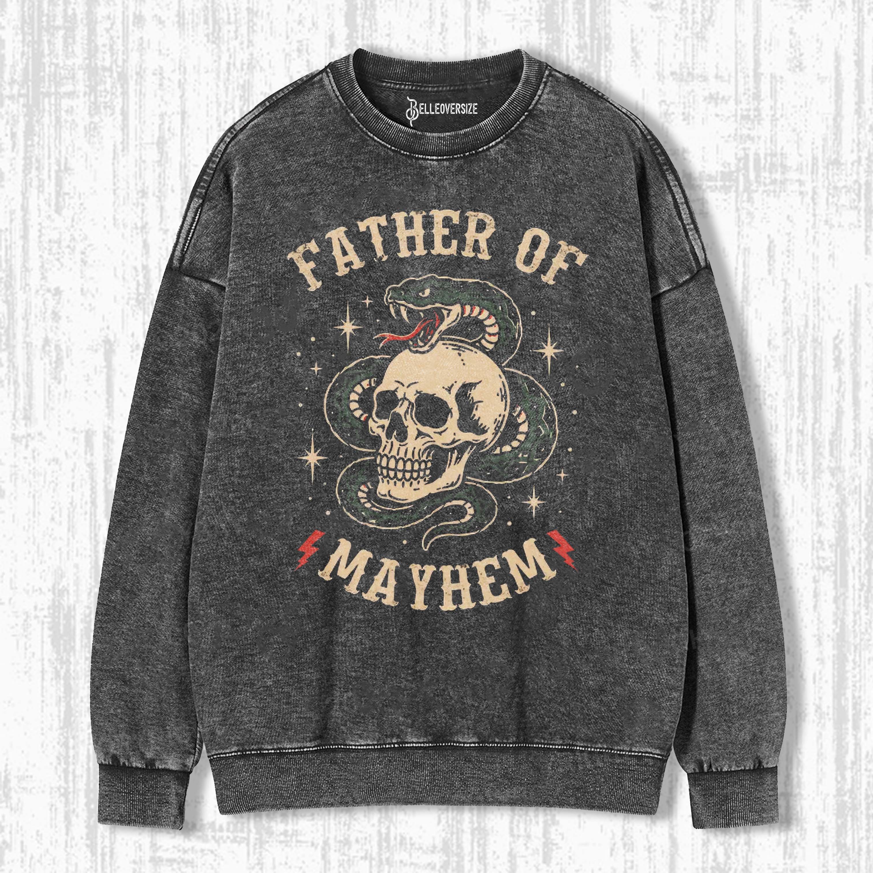 FATHER OF MAYHEM SKULL SWEATSHIRTS