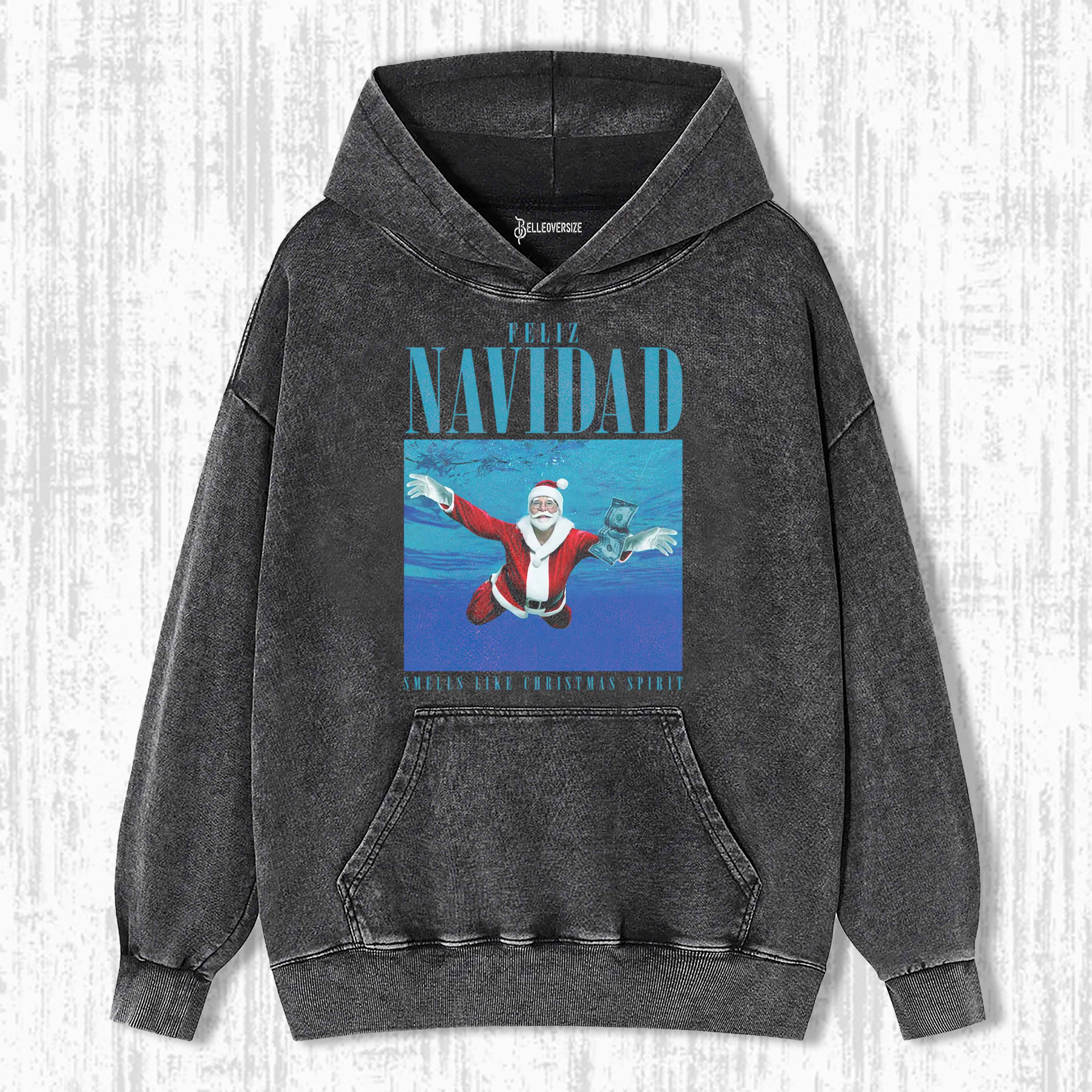 FELIZ NAVIDAD ALBUM ART CHRISTMAS HOODIE
