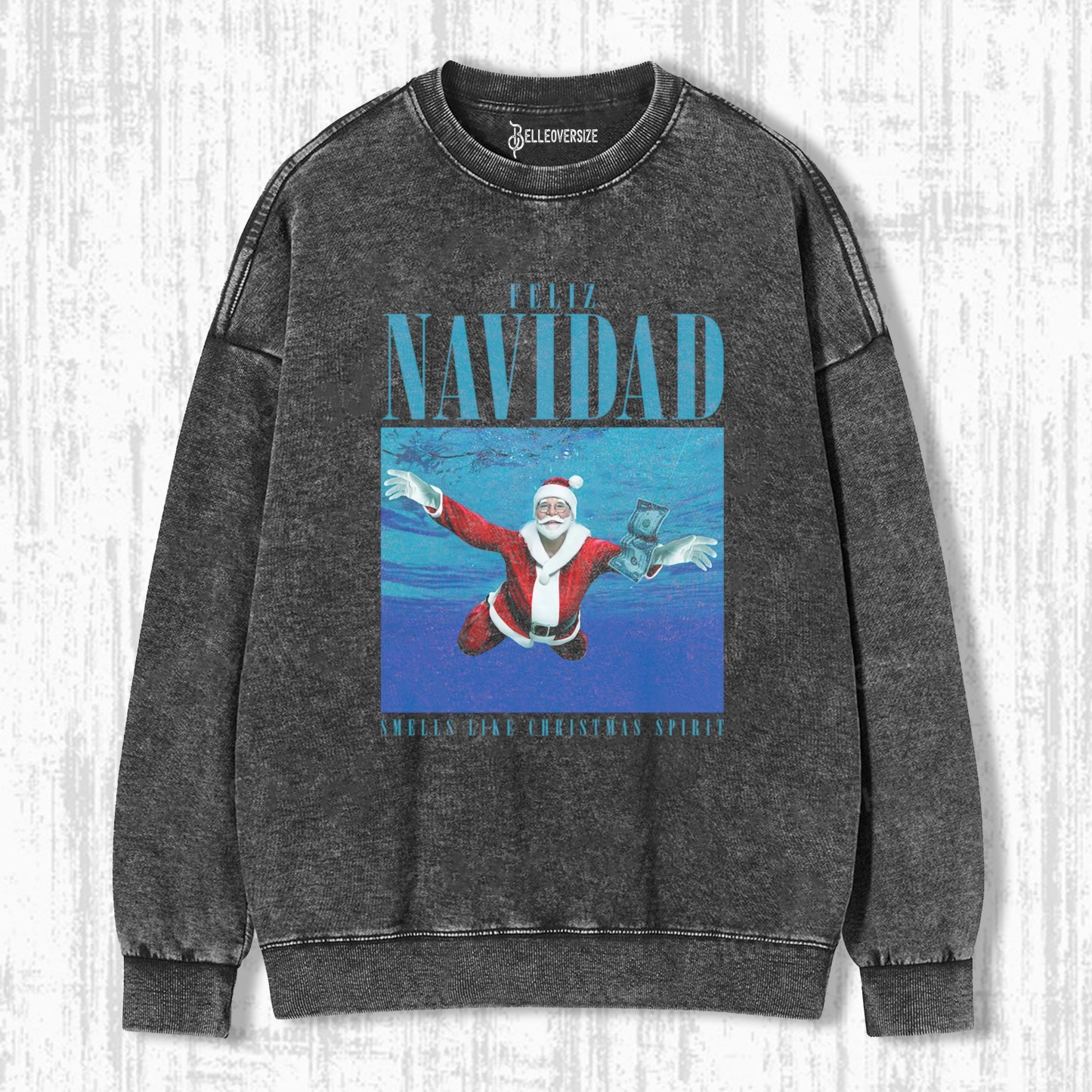 FELIZ NAVIDAD ALBUM ART CHRISTMAS SWEATSHIRTS