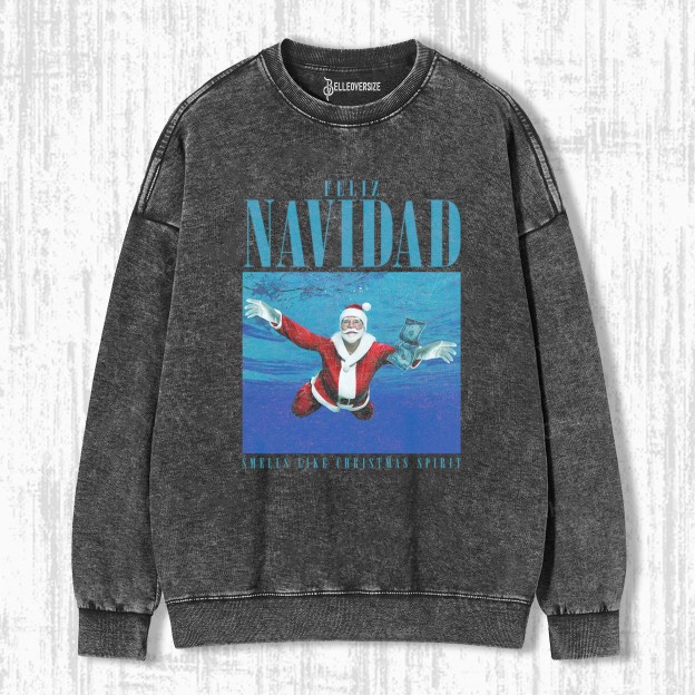FELIZ NAVIDAD ALBUM ART CHRISTMAS SWEATSHIRTS