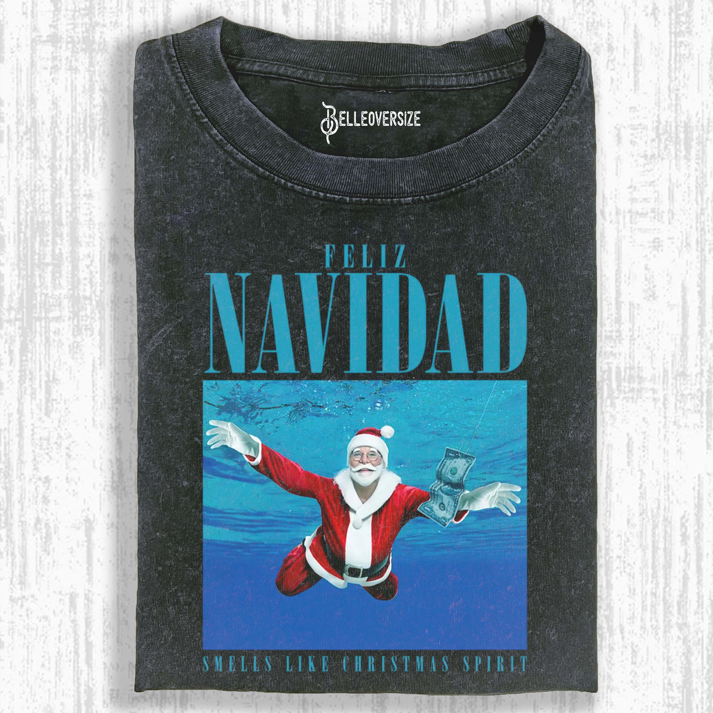 FELIZ NAVIDAD ALBUM ART CHRISTMAS T-SHIRT
