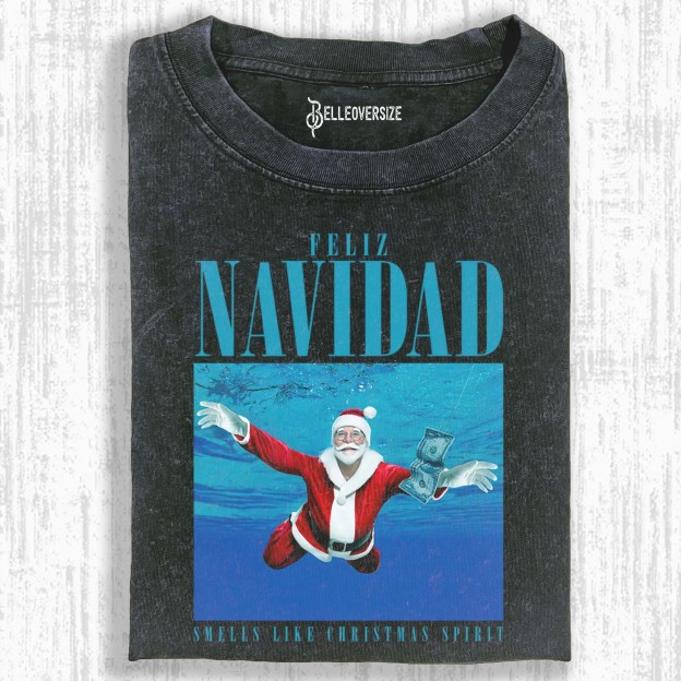 FELIZ NAVIDAD ALBUM ART CHRISTMAS T-SHIRT