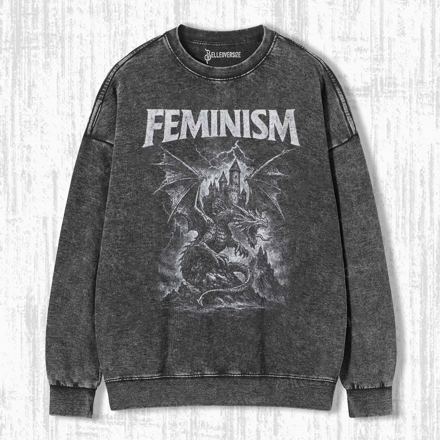 FEMINISM DRAGON FANTASY VINTAGE SWEATSHIRTS