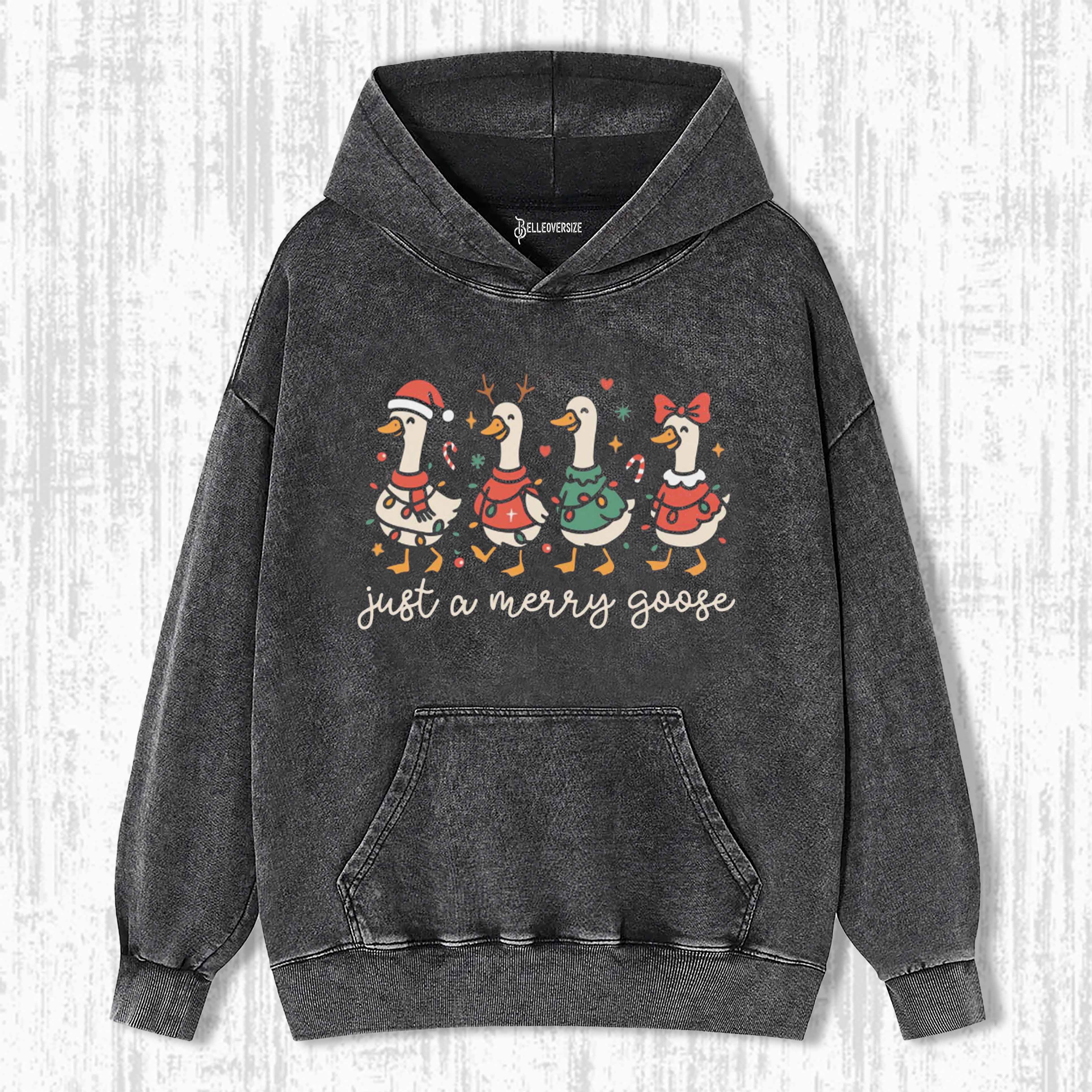 FESTIVE JOLLY GOOSE HOODIE