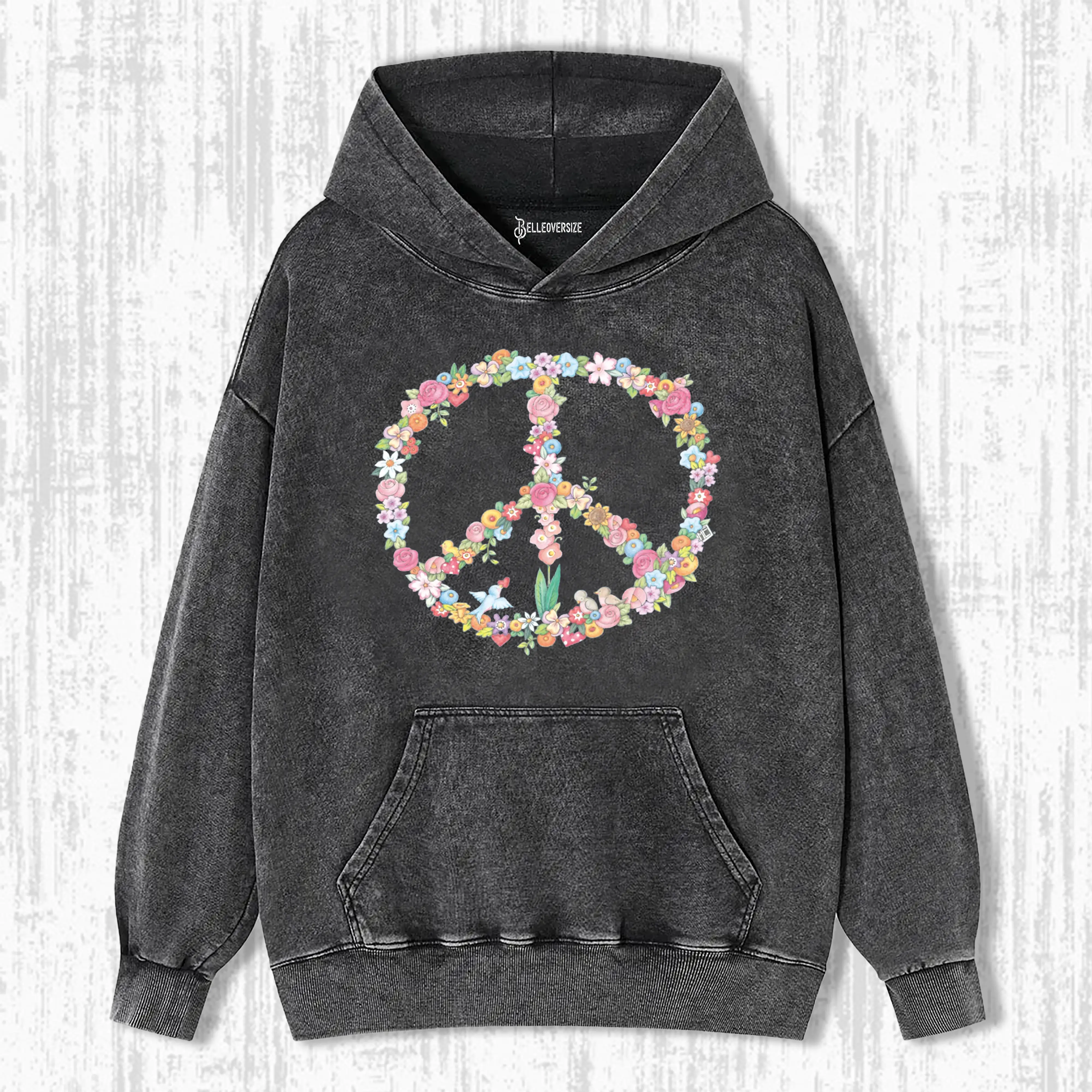 FLORAL PEACE  HOODIE