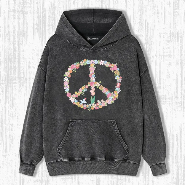 FLORAL PEACE  HOODIE